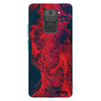 Picasee silikonový černý obal pro Xiaomi Redmi Note 9 - Organic red