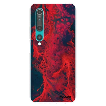Picasee silikonový průhledný obal pro Xiaomi Mi 10 - Organic red