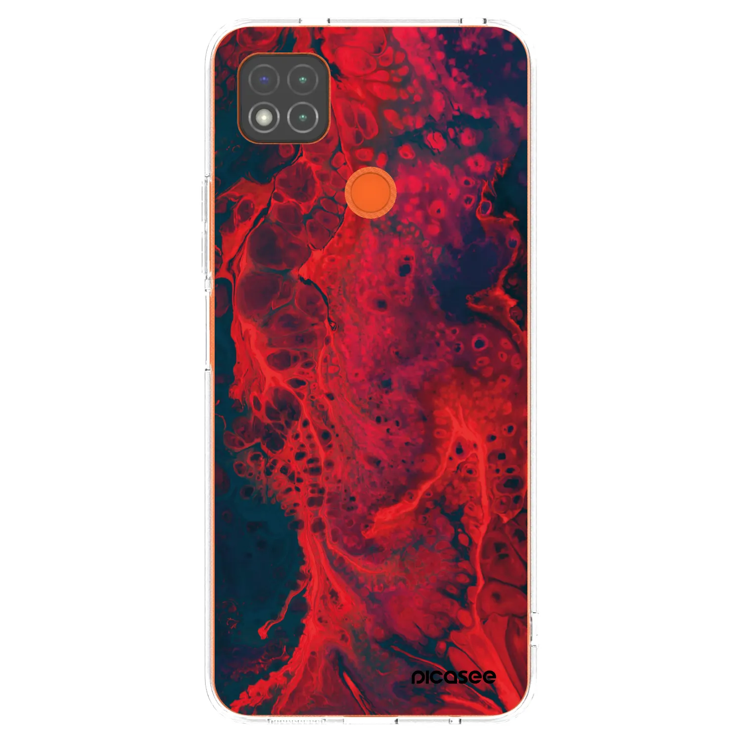 Picasee silikonový průhledný obal pro Xiaomi Redmi 9C - Organic red