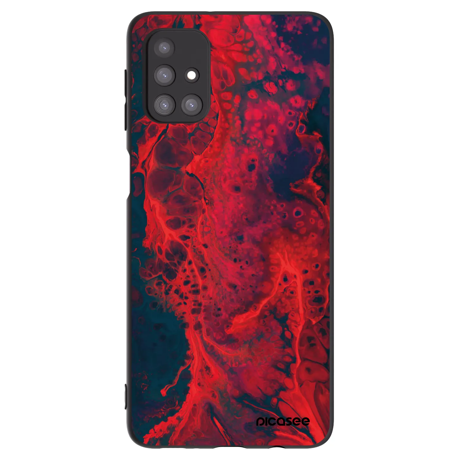 Picasee silikonový černý obal pro Samsung Galaxy M31s - Organic red