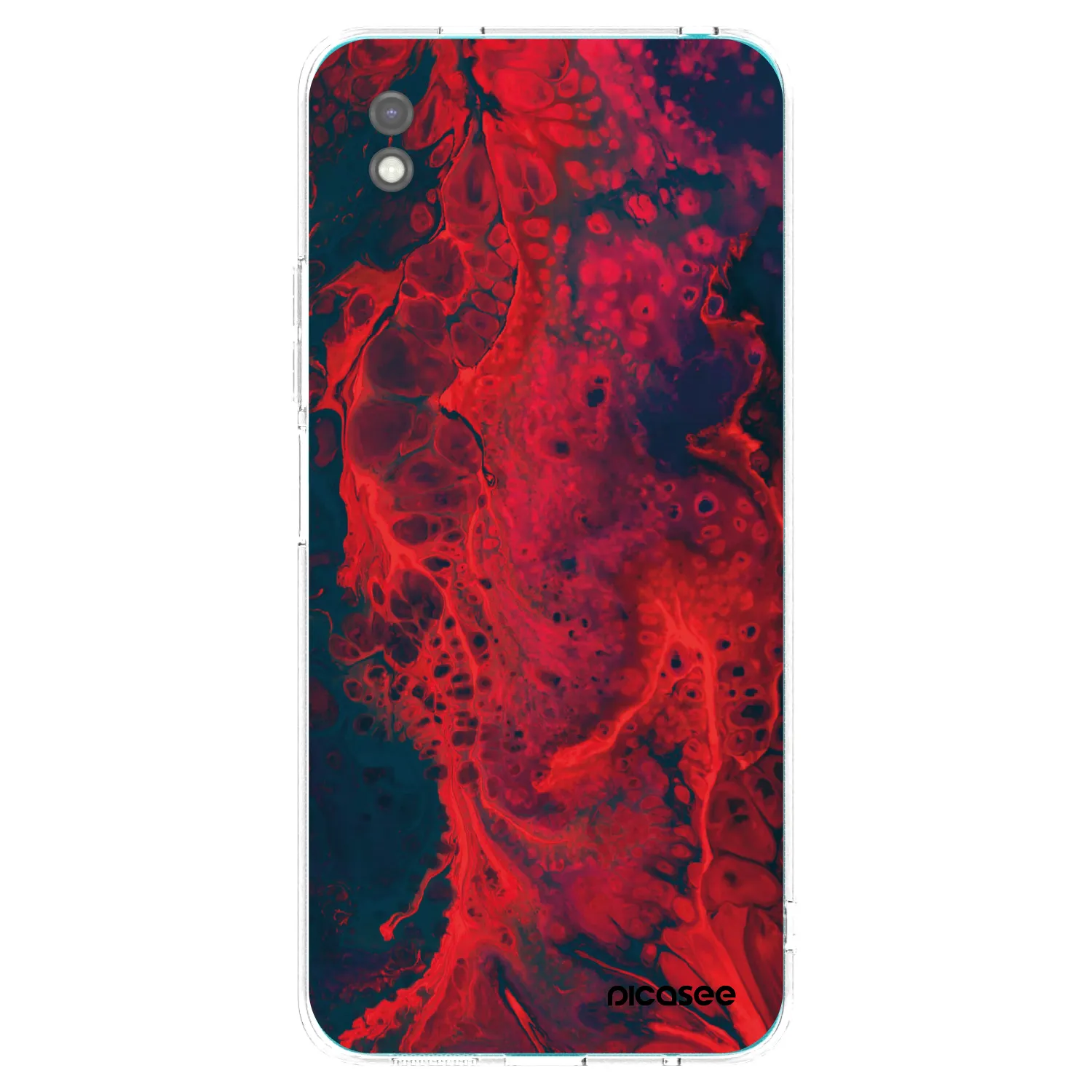 Picasee silikonový černý obal pro Xiaomi Redmi 9A - Organic red