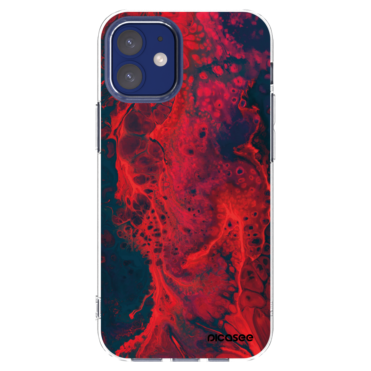 Picasee silikonový průhledný obal pro Apple iPhone 12 mini - Organic red