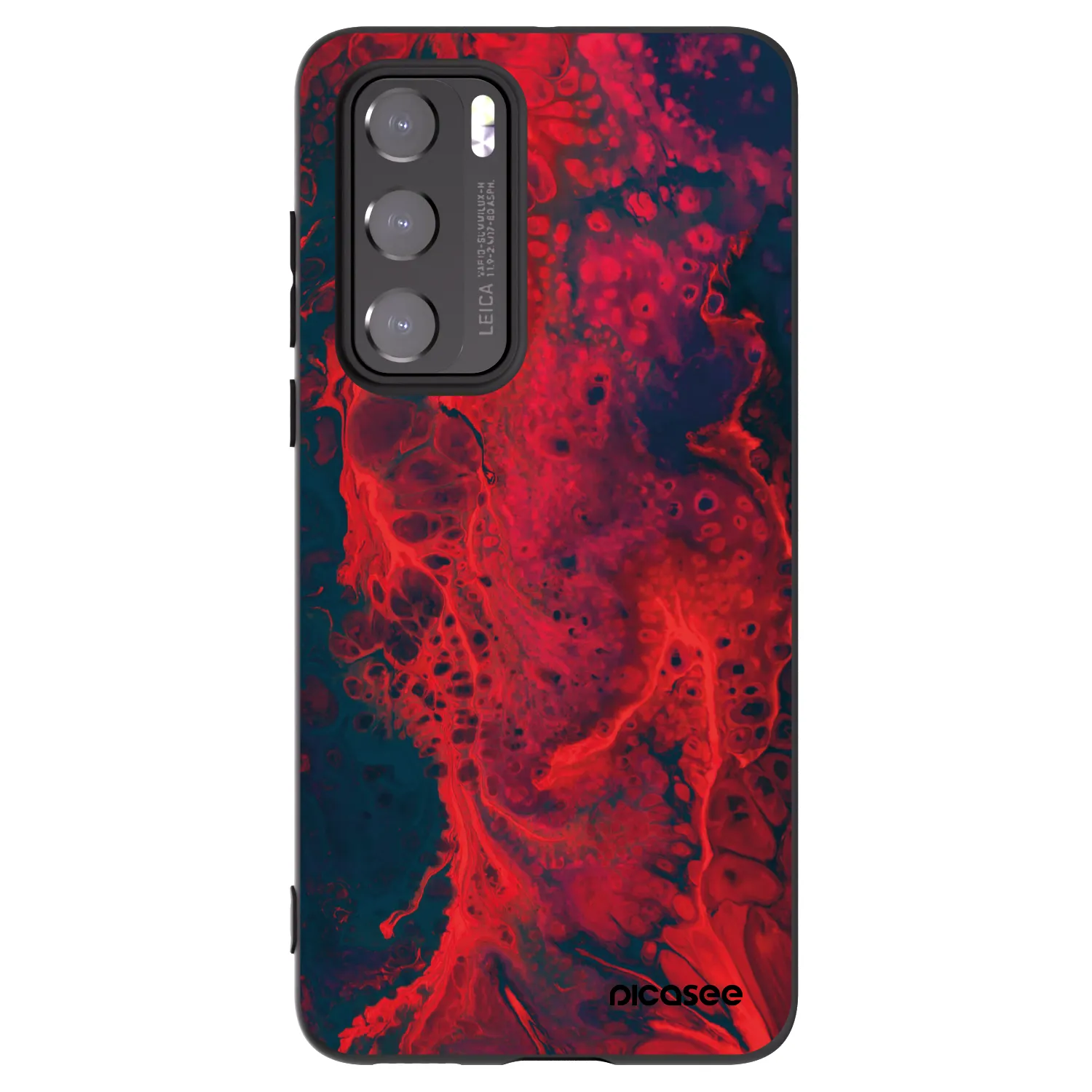 Picasee silikonový černý obal pro Huawei P40 - Organic red