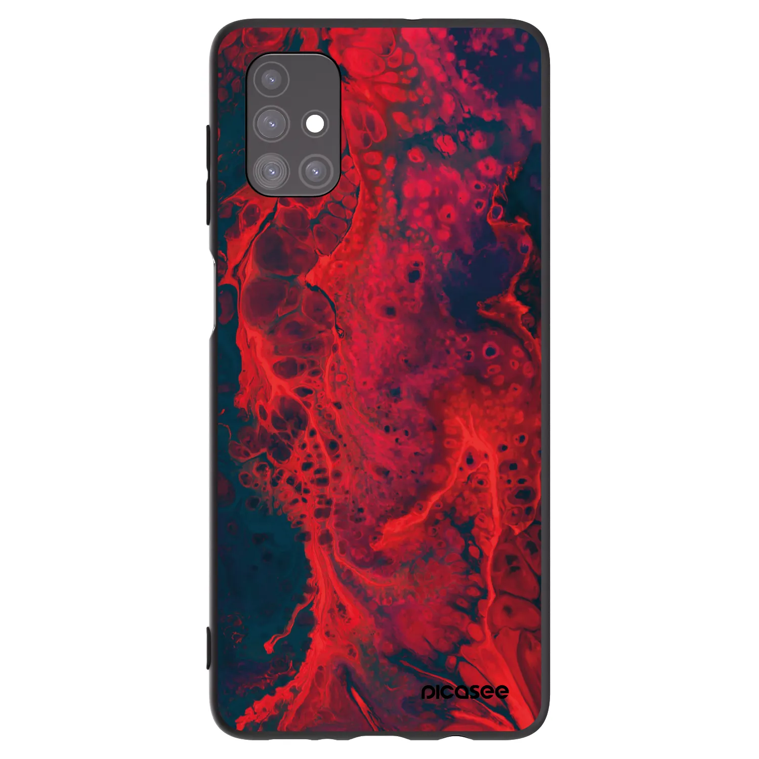Picasee silikonový černý obal pro Samsung Galaxy M51 M515F - Organic red
