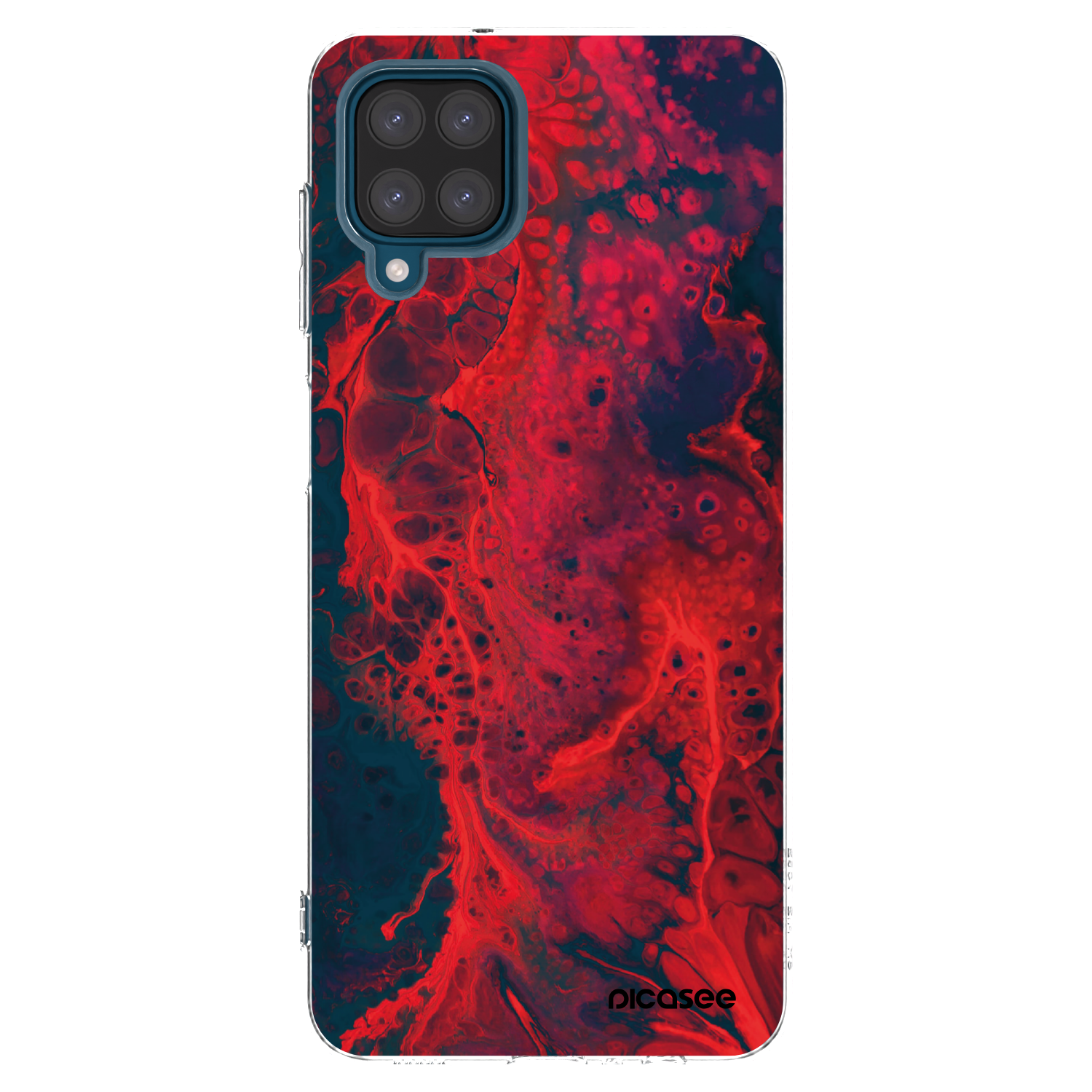 Picasee silikonový průhledný obal pro Samsung Galaxy A12 A125F - Organic red