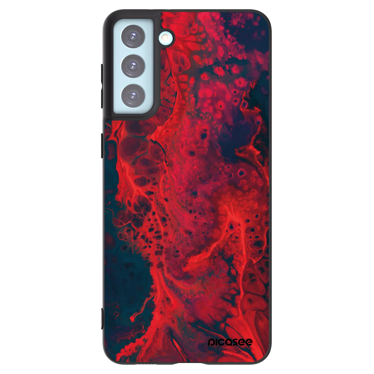 Picasee silikonový černý obal pro Samsung Galaxy S21+ 5G G996F - Organic red