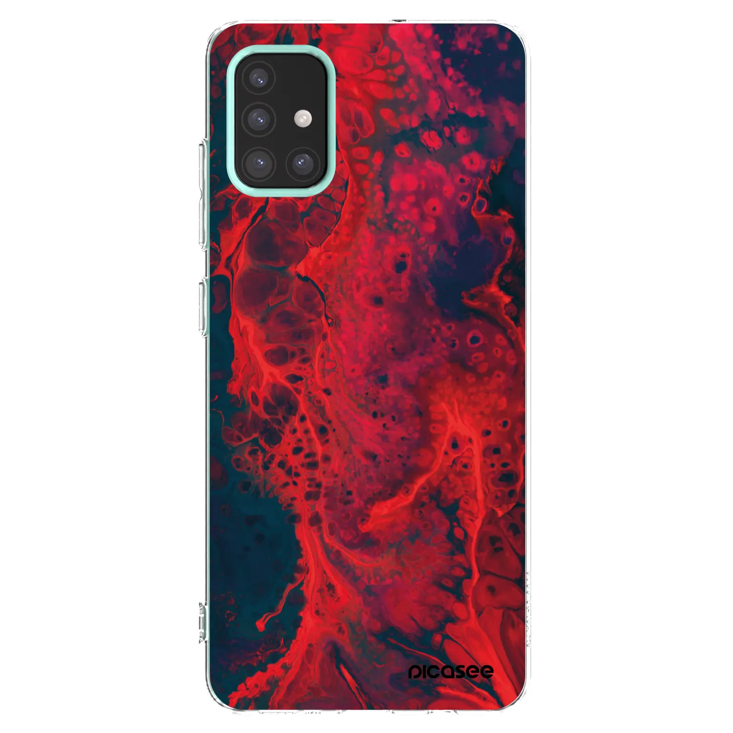 Picasee silikonový průhledný obal pro Samsung Galaxy M31s - Organic red