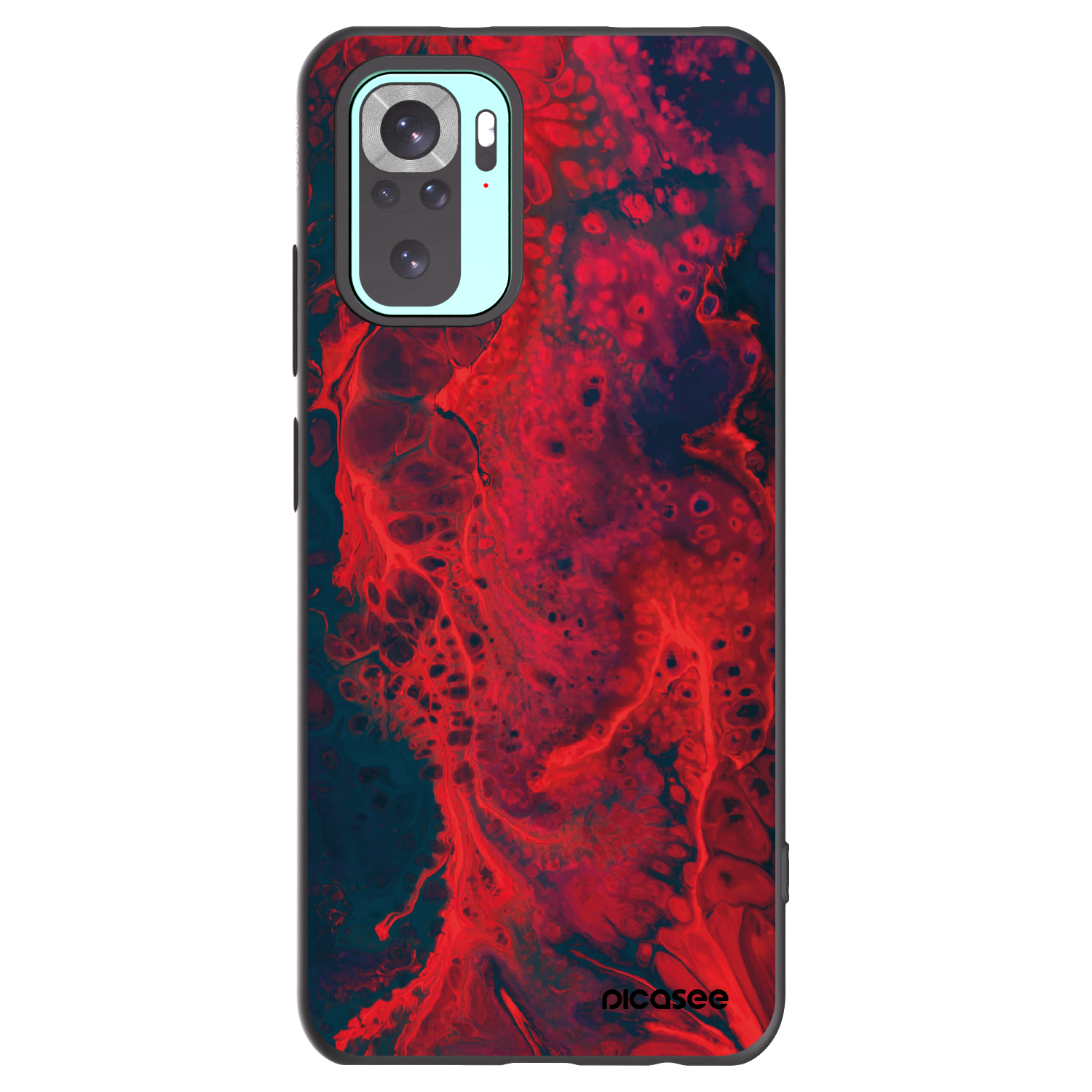 Picasee silikonový černý obal pro Xiaomi Redmi Note 10 Pro - Organic red