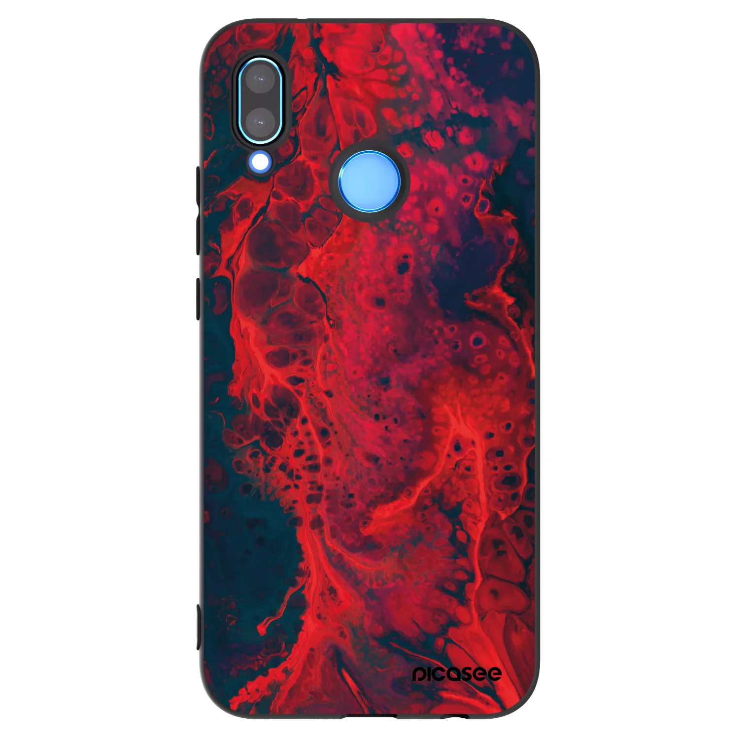 Picasee silikonový černý obal pro Huawei P20 Lite - Organic red