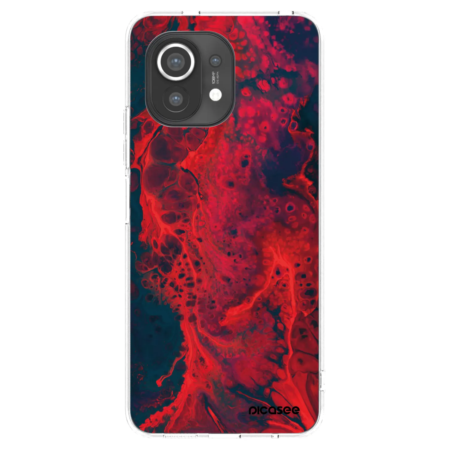 Picasee silikonový průhledný obal pro Xiaomi Mi 11 - Organic red