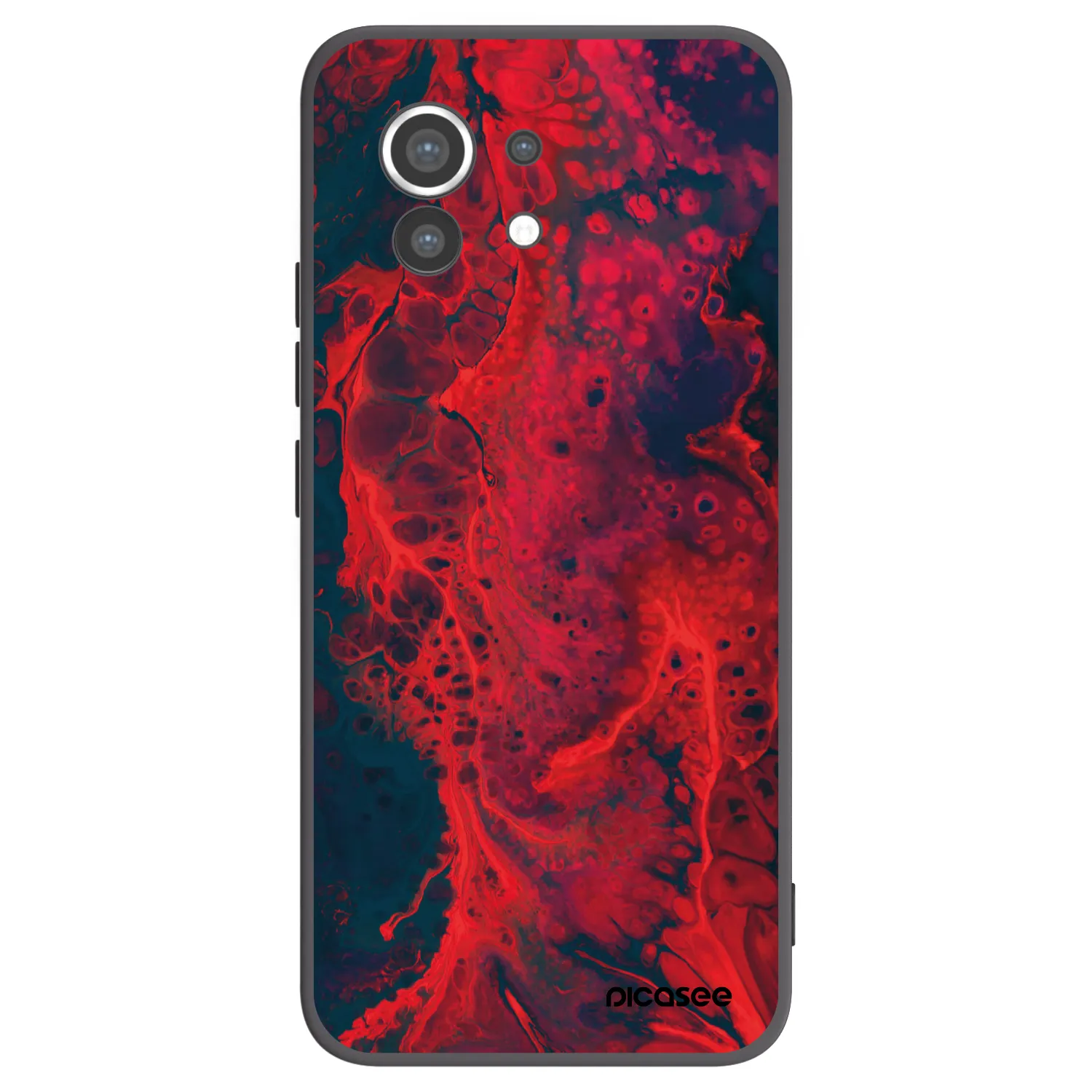 Picasee silikonový černý obal pro Xiaomi Mi 11 - Organic red
