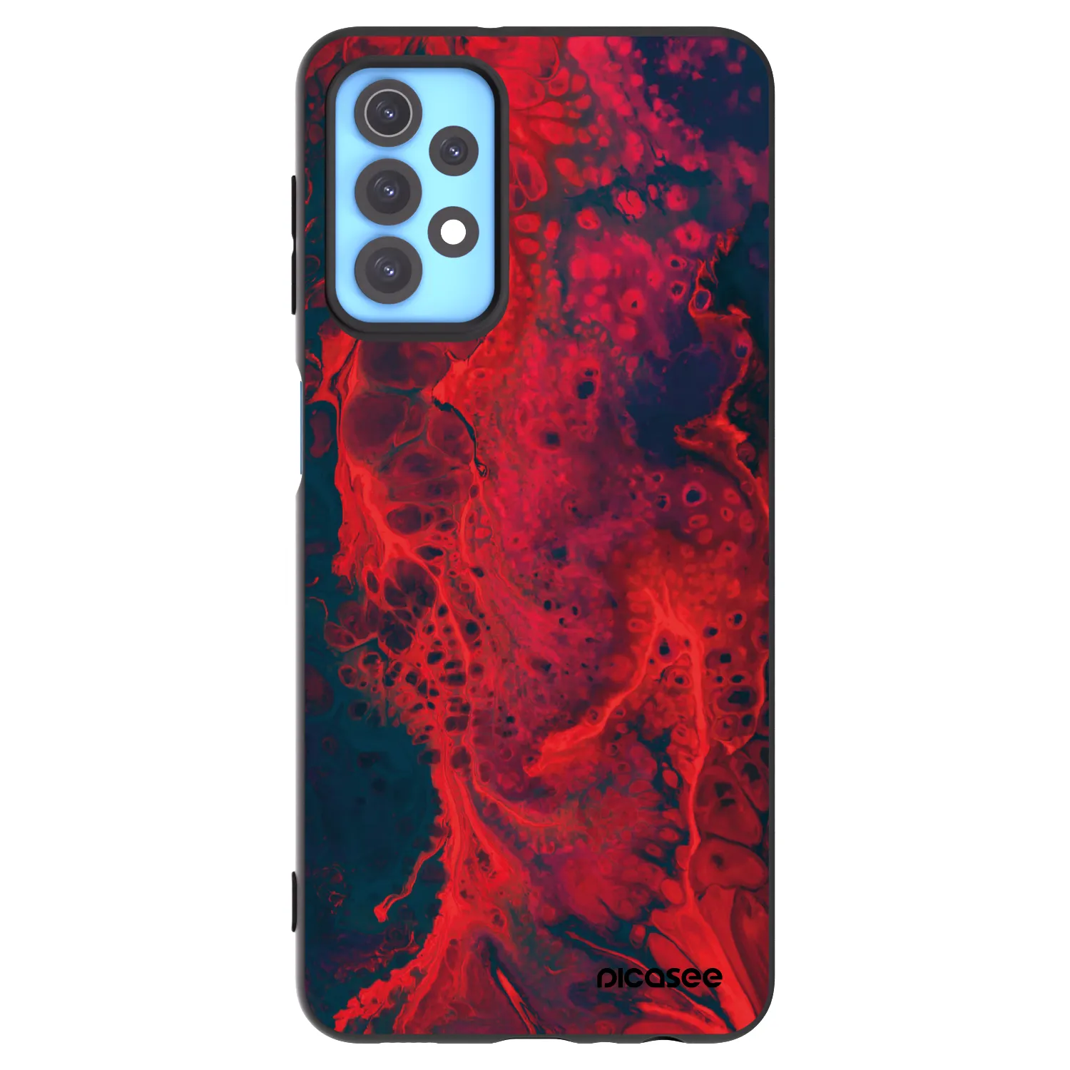 Picasee silikonový černý obal pro Samsung Galaxy A32 4G SM-A325F - Organic red