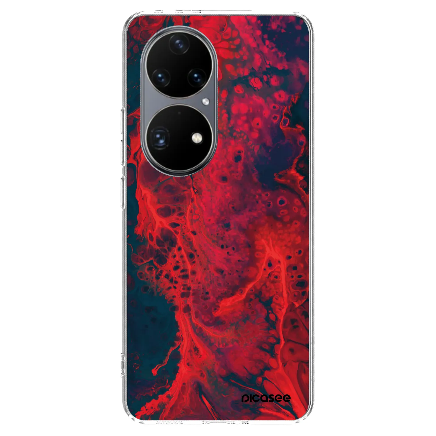 Picasee silikonový průhledný obal pro Huawei P50 - Organic red