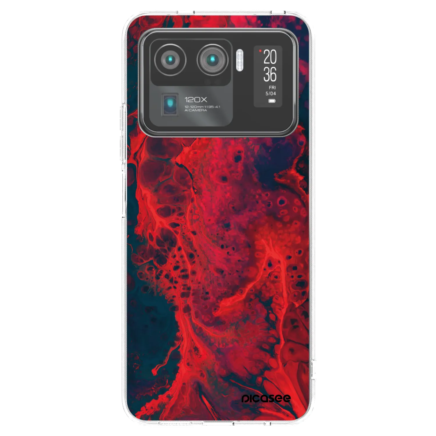 Picasee silikonový průhledný obal pro Xiaomi Mi 11 Ultra - Organic red