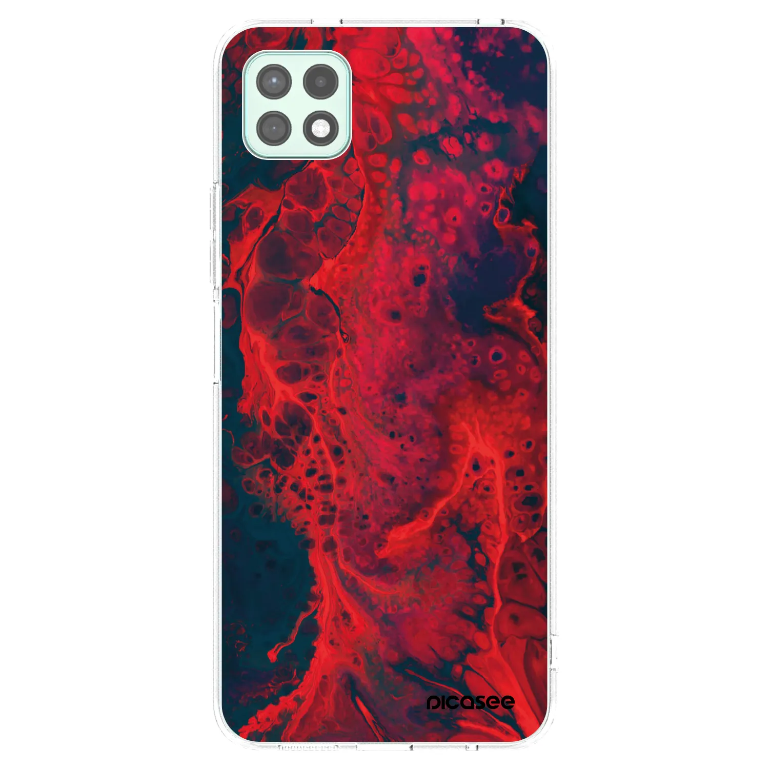 Picasee silikonový průhledný obal pro Samsung Galaxy A22 A226B 5G - Organic red