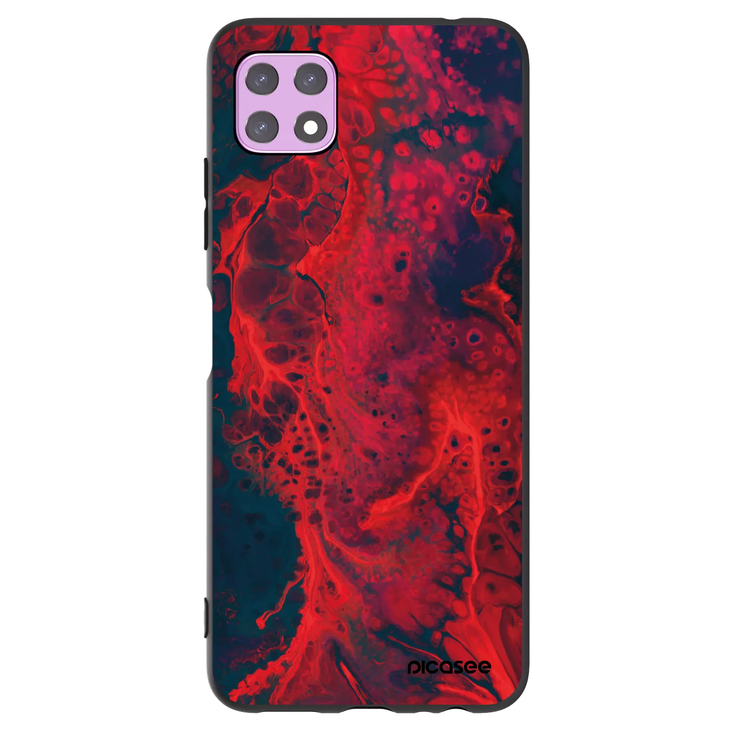 Picasee silikonový černý obal pro Samsung Galaxy A22 A226B 5G - Organic red