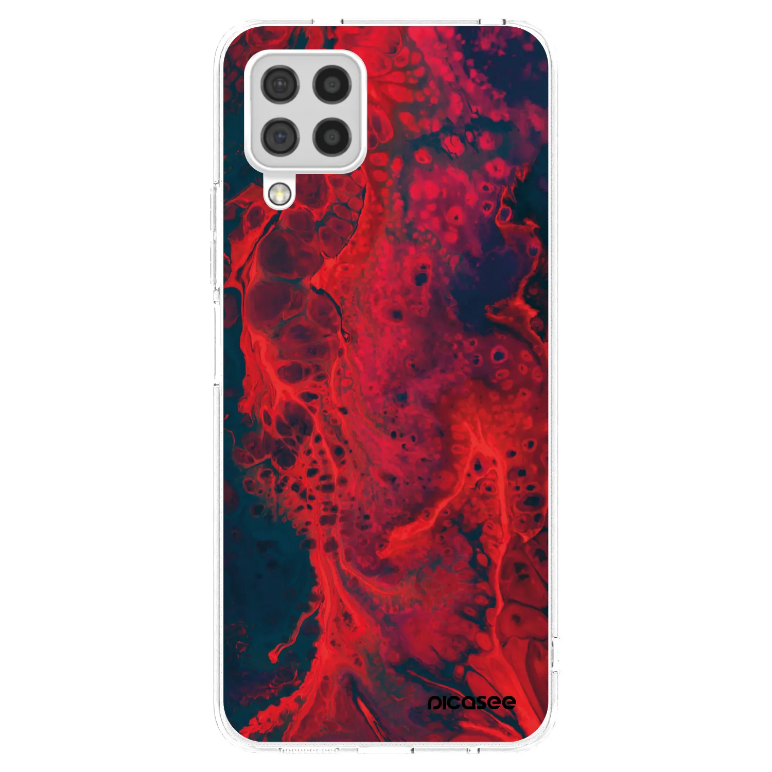 Picasee silikonový průhledný obal pro Samsung Galaxy A22 A225F 4G - Organic red
