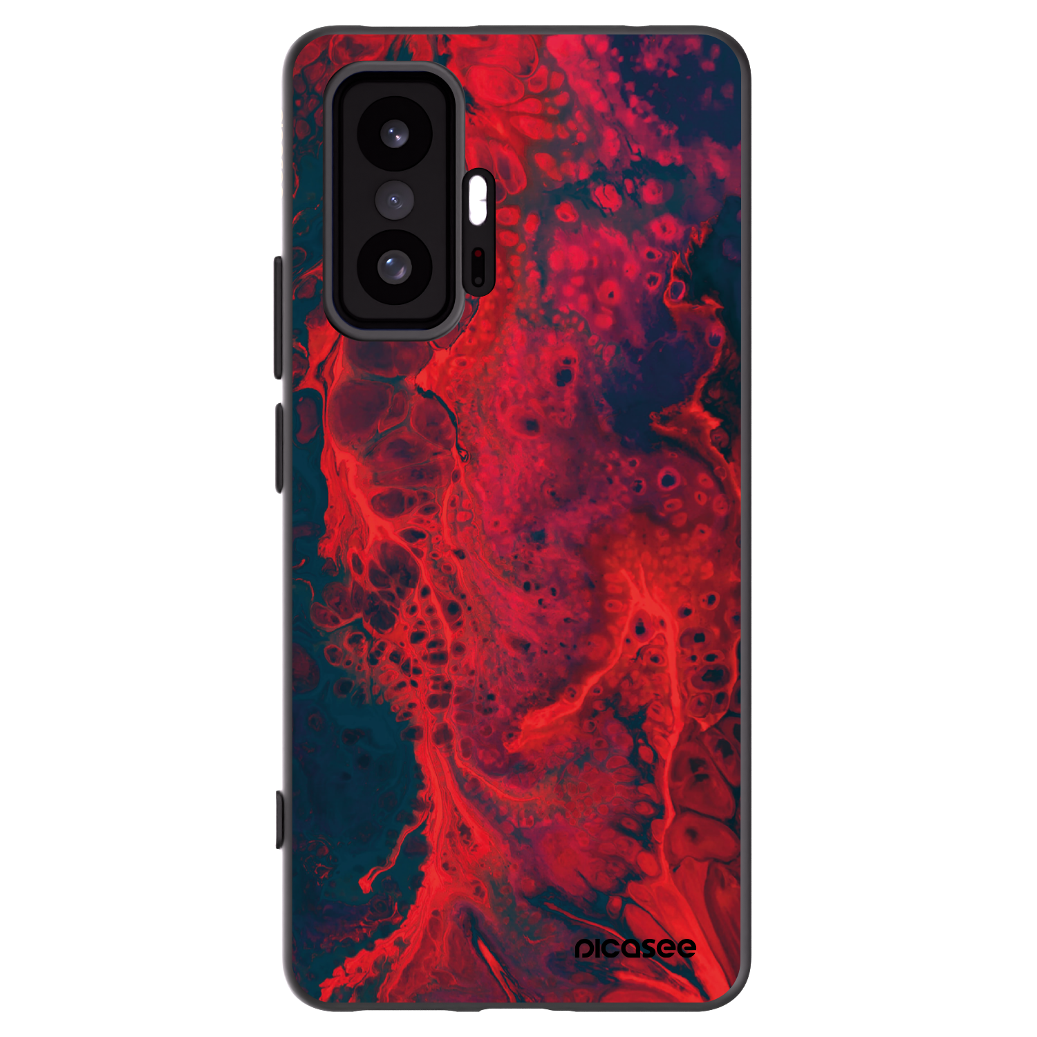 Picasee silikonový černý obal pro Xiaomi 11T - Organic red