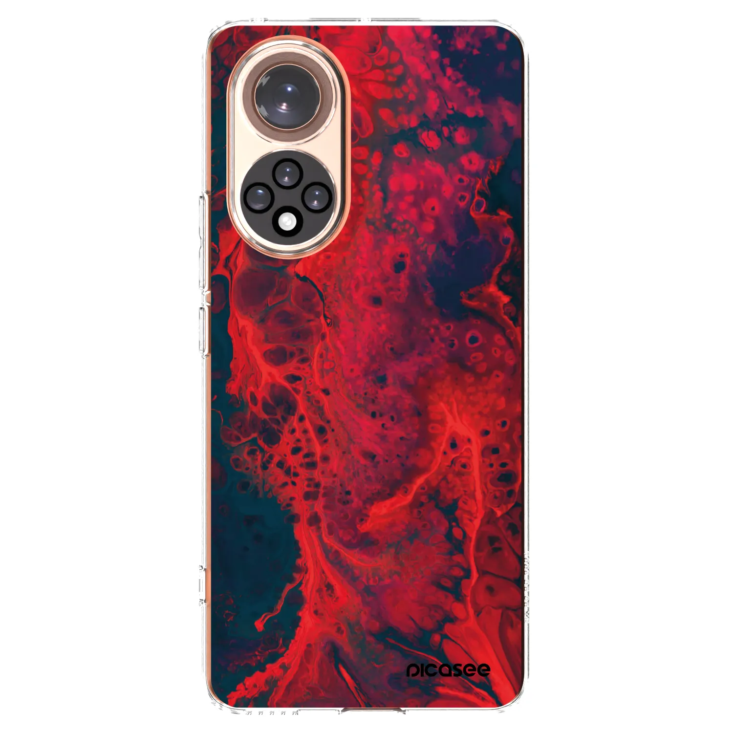 Picasee silikonový průhledný obal pro Honor 50 5G - Organic red