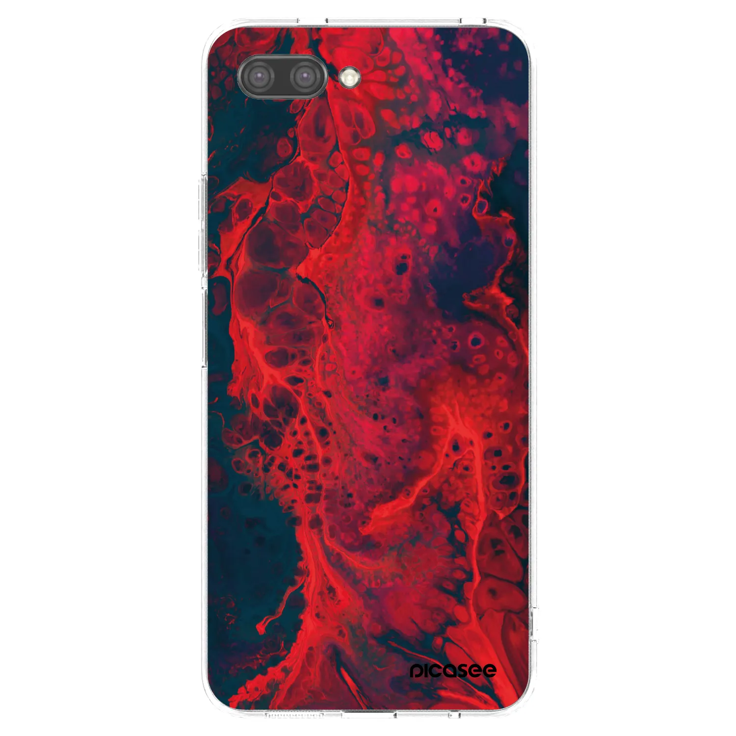 Picasee silikonový průhledný obal pro Honor 10 - Organic red