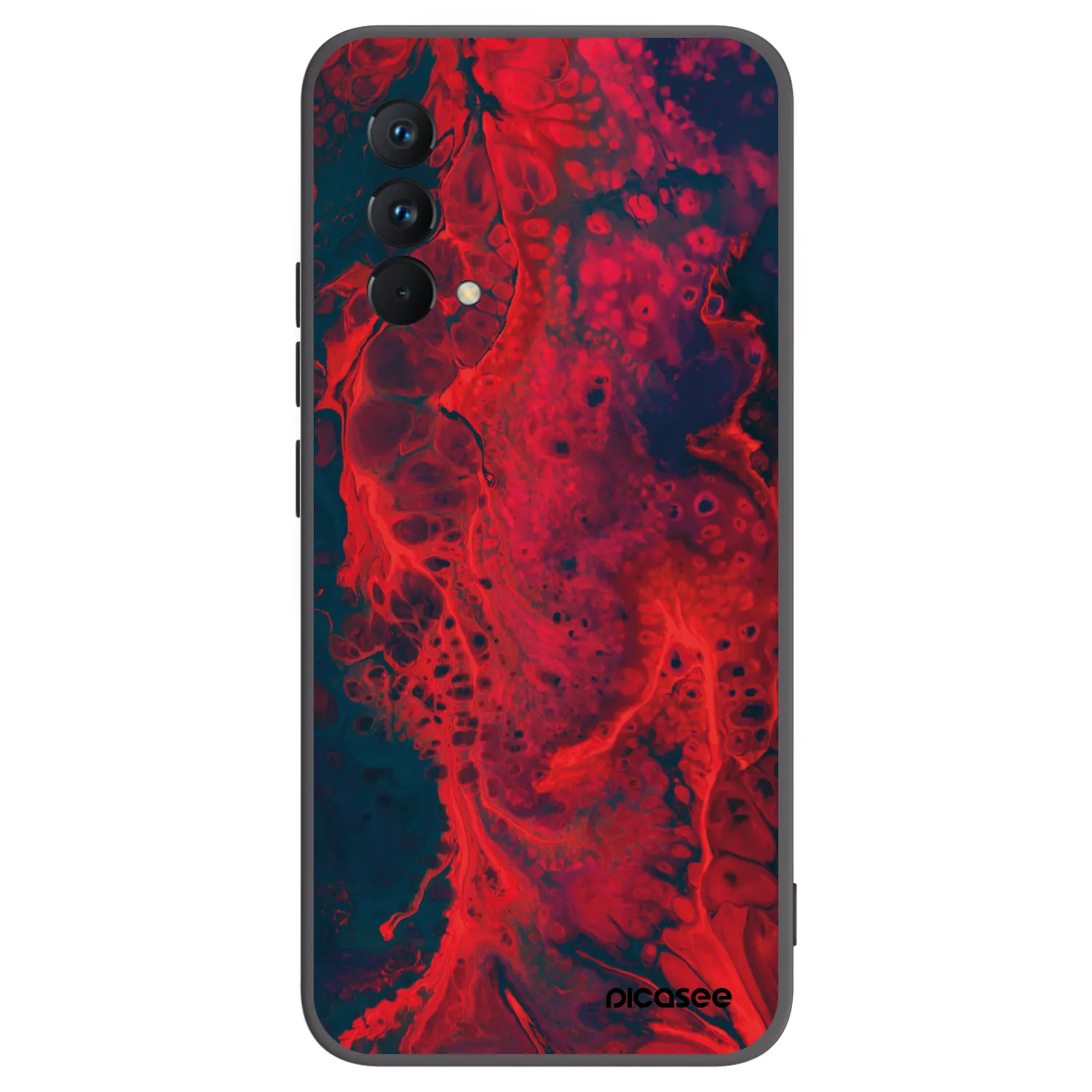 Picasee silikonový černý obal pro Realme GT Master Edition 5G - Organic red