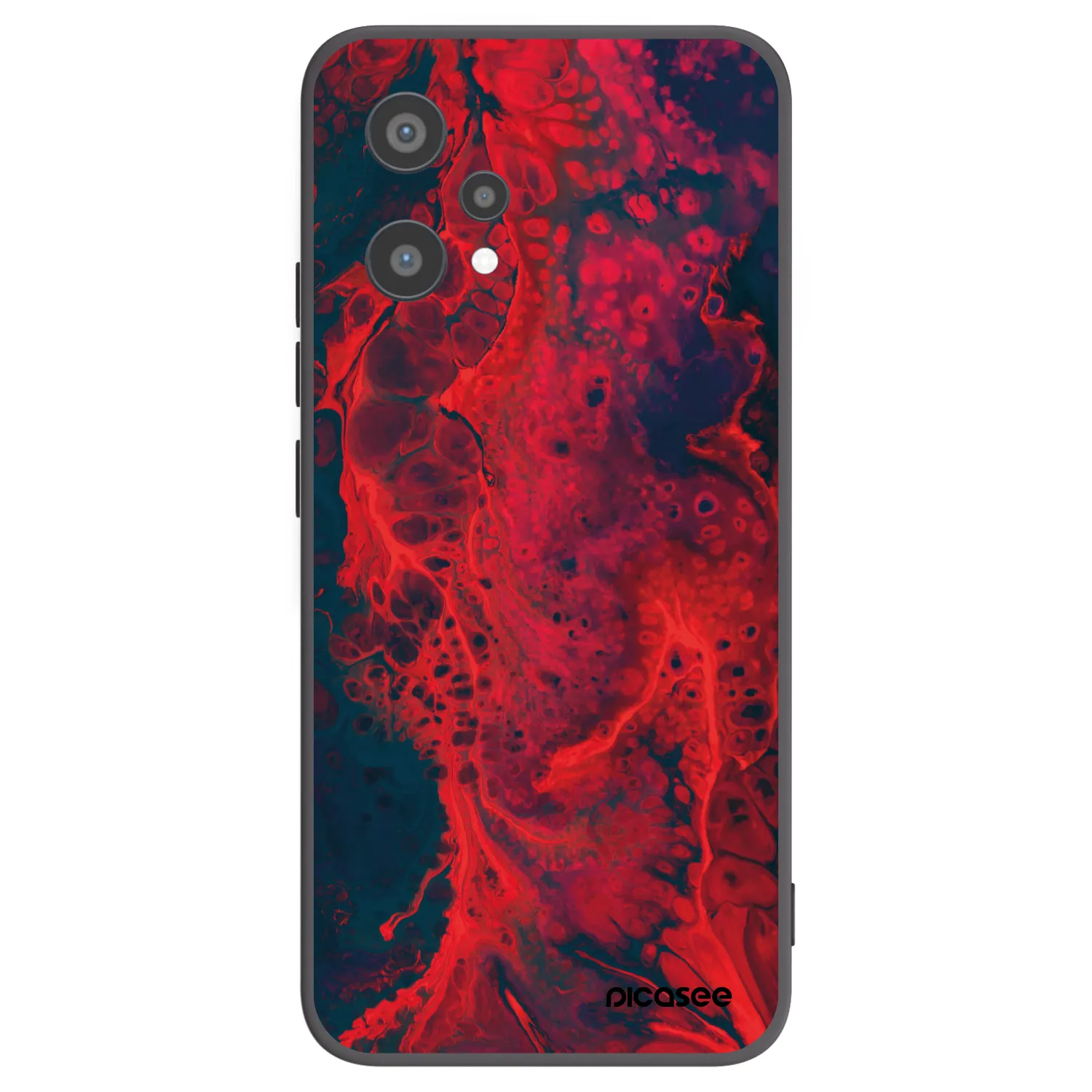 Picasee silikonový černý obal pro Realme 9 Pro 5G - Organic red