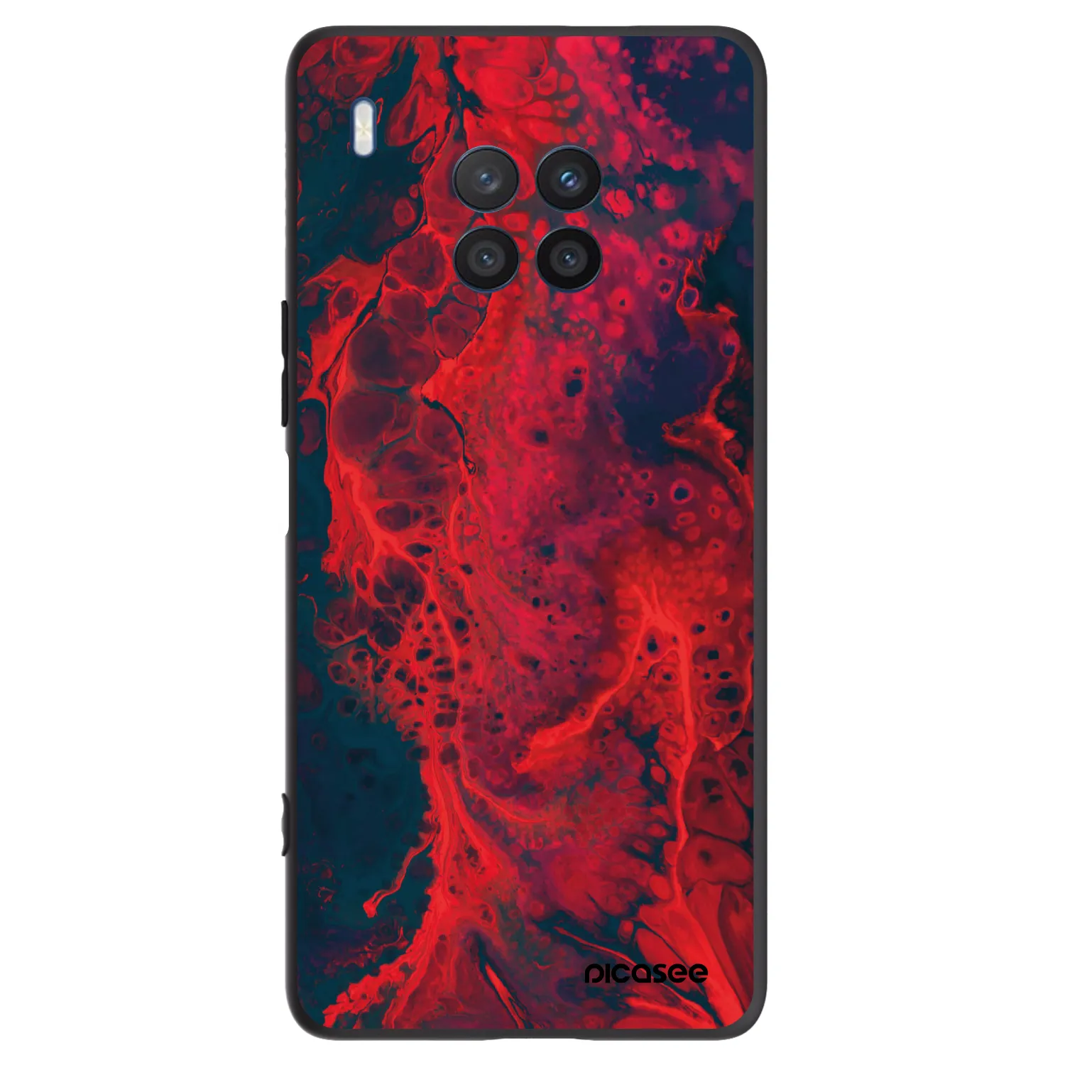 Picasee silikonový černý obal pro Honor 50 Lite - Organic red