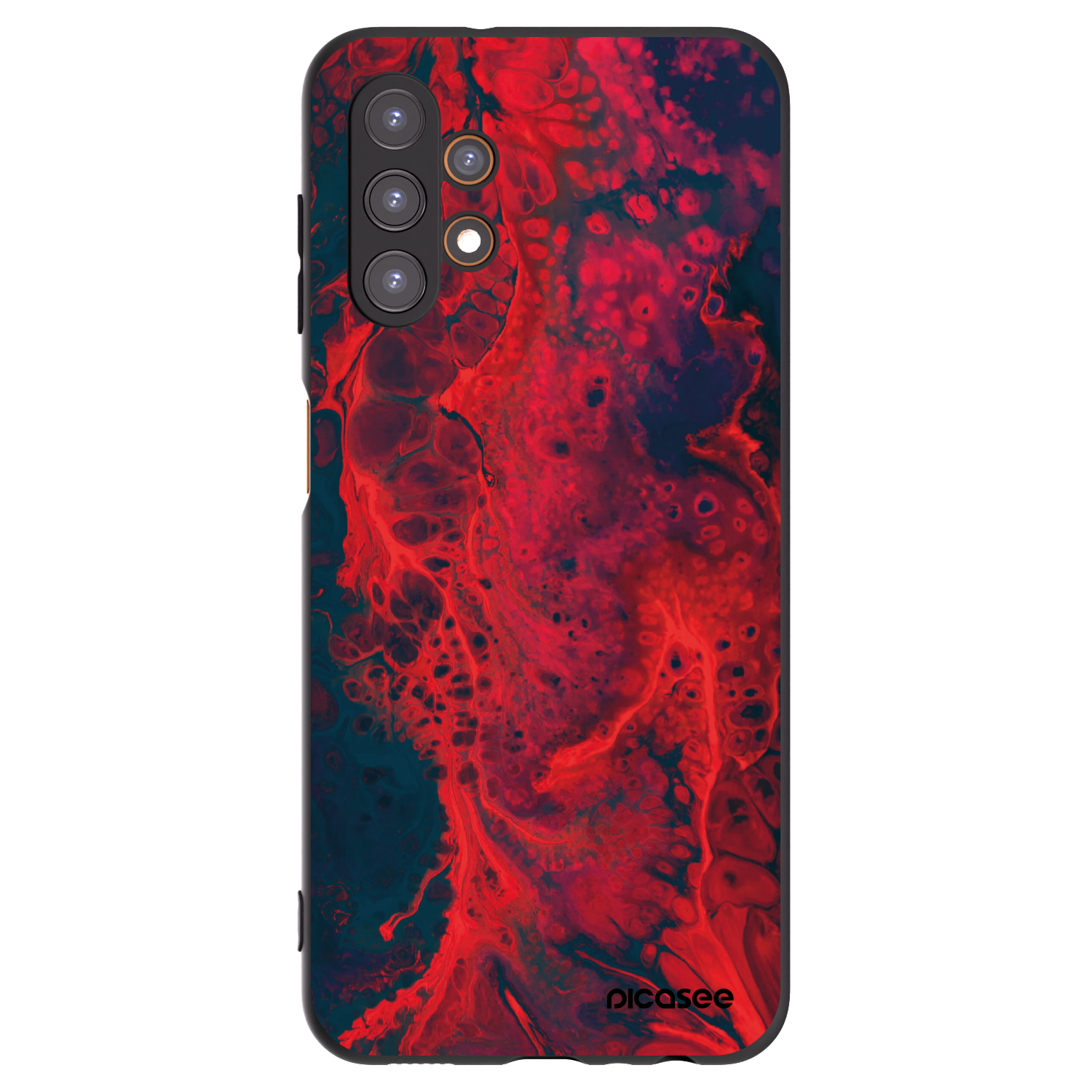 Picasee silikonový černý obal pro Samsung Galaxy A13 4G A135 - Organic red