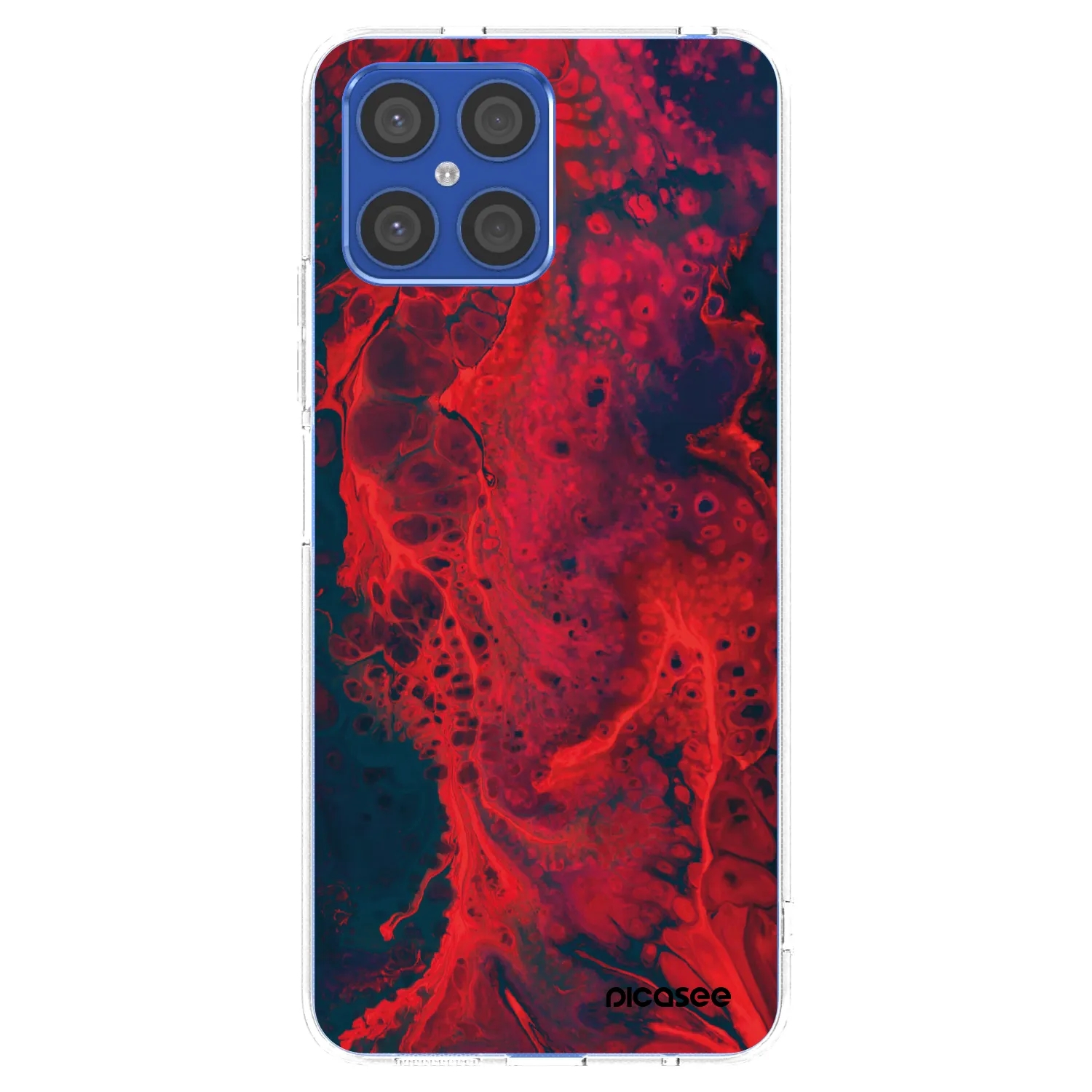Picasee silikonový průhledný obal pro Honor X8 4G - Organic red