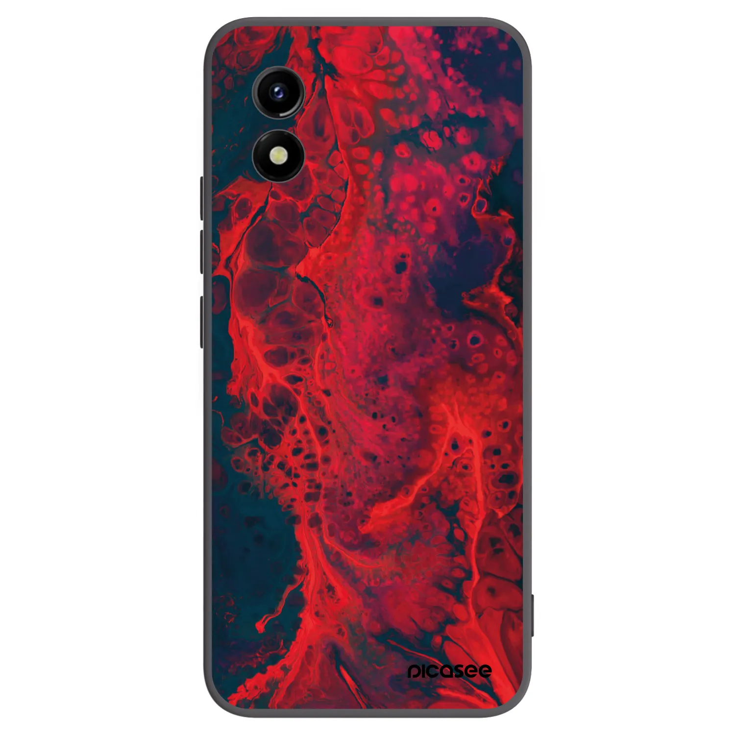 Picasee silikonový černý obal pro Vivo Y01 - Organic red