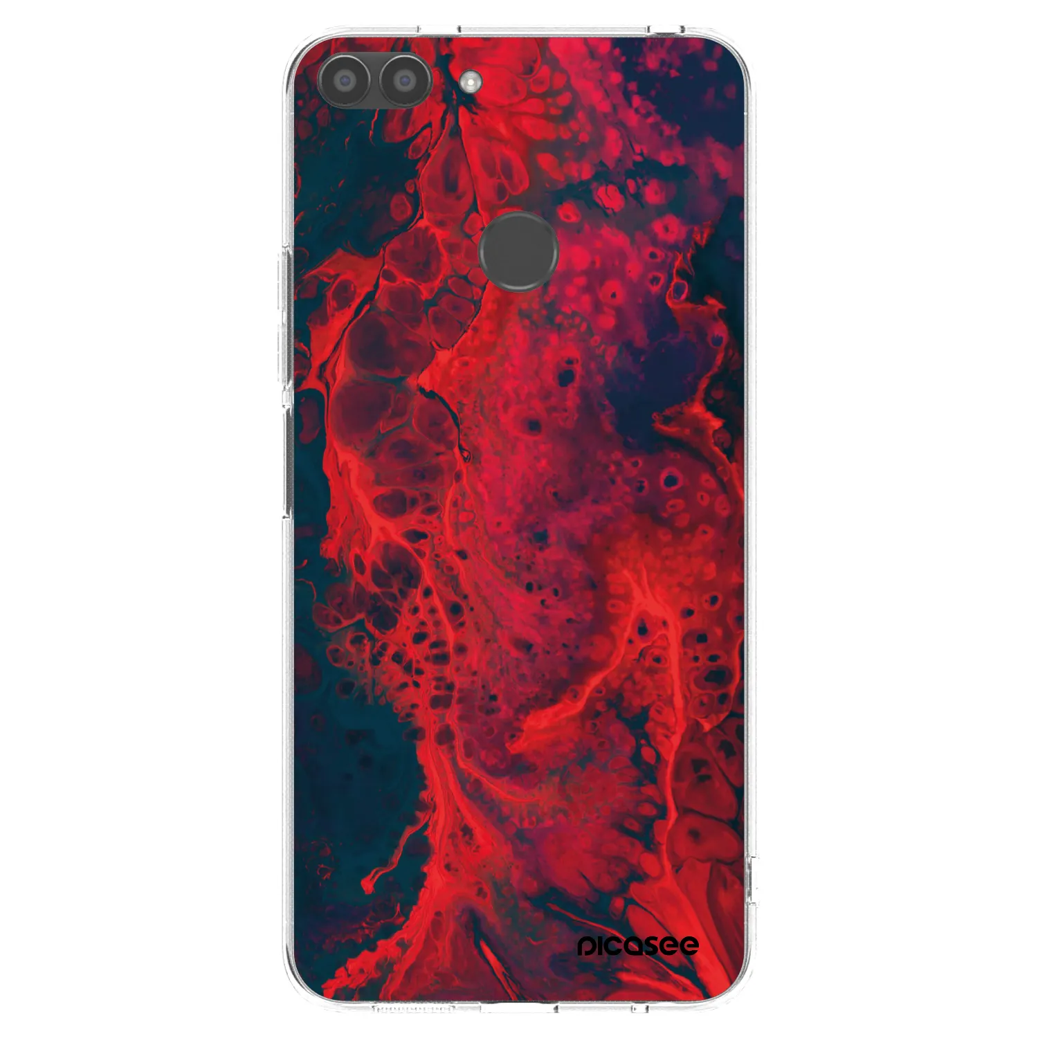 Picasee silikonový průhledný obal pro Huawei P Smart - Organic red