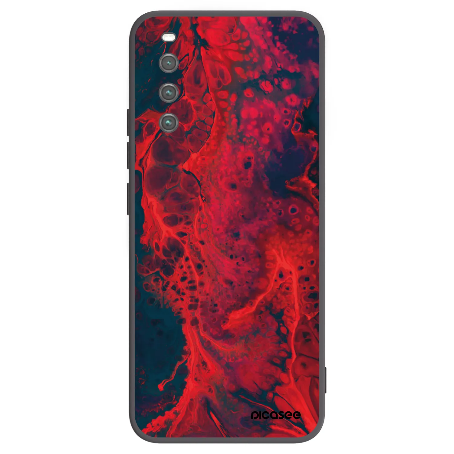 Picasee silikonový černý obal pro Sony Xperia 10 IV 5G - Organic red