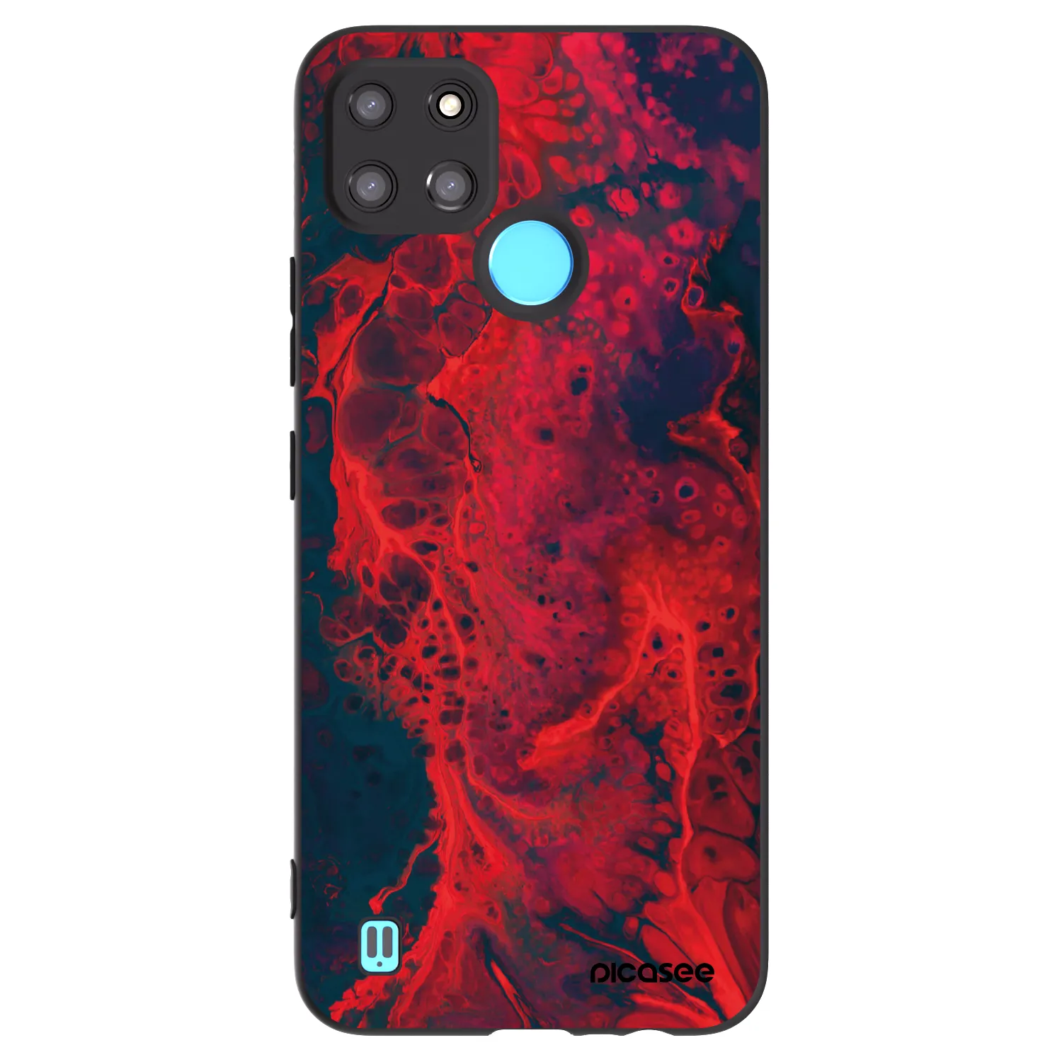 Picasee silikonový černý obal pro Realme C21Y - Organic red