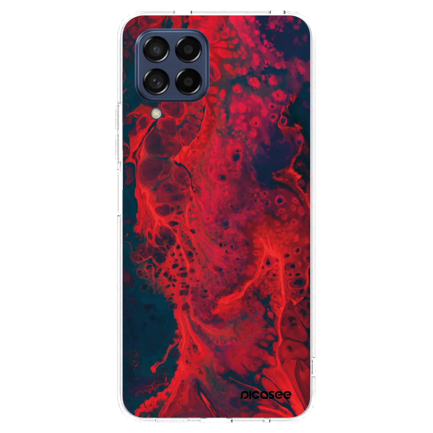 Picasee silikonový průhledný obal pro Samsung Galaxy M53 5G - Organic red