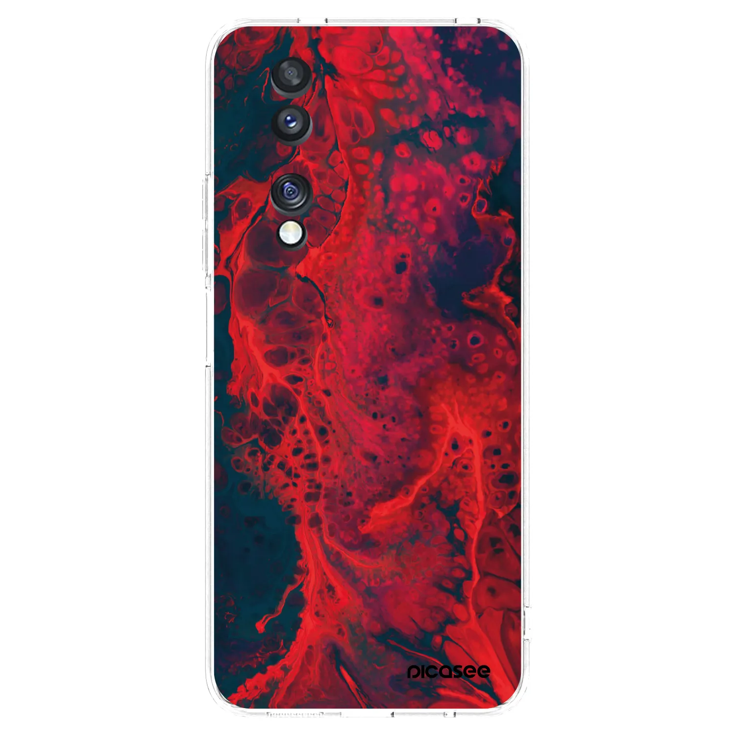 Picasee silikonový průhledný obal pro Honor 70 - Organic red