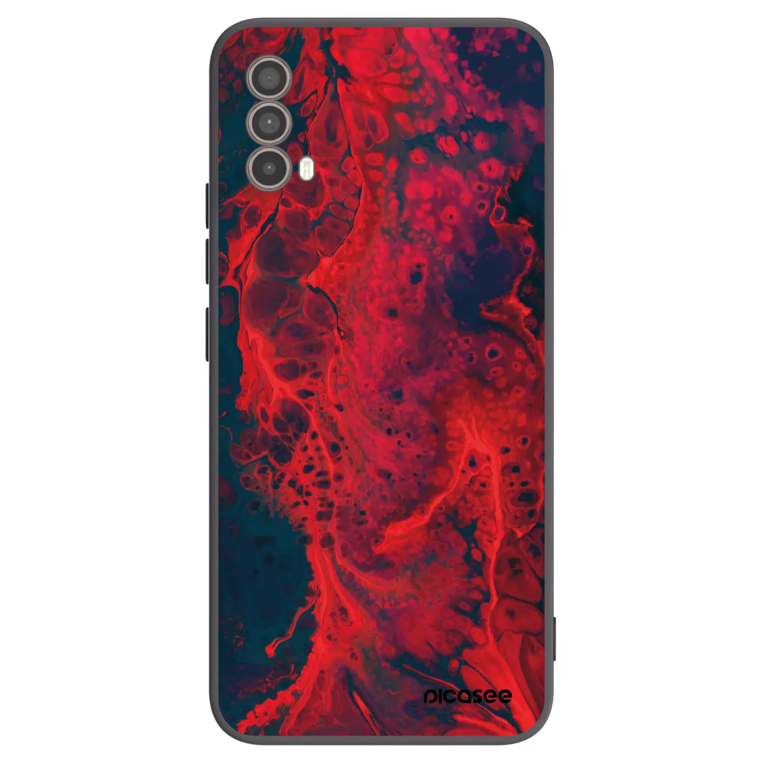Picasee silikonový černý obal pro Motorola Moto E40 - Organic red