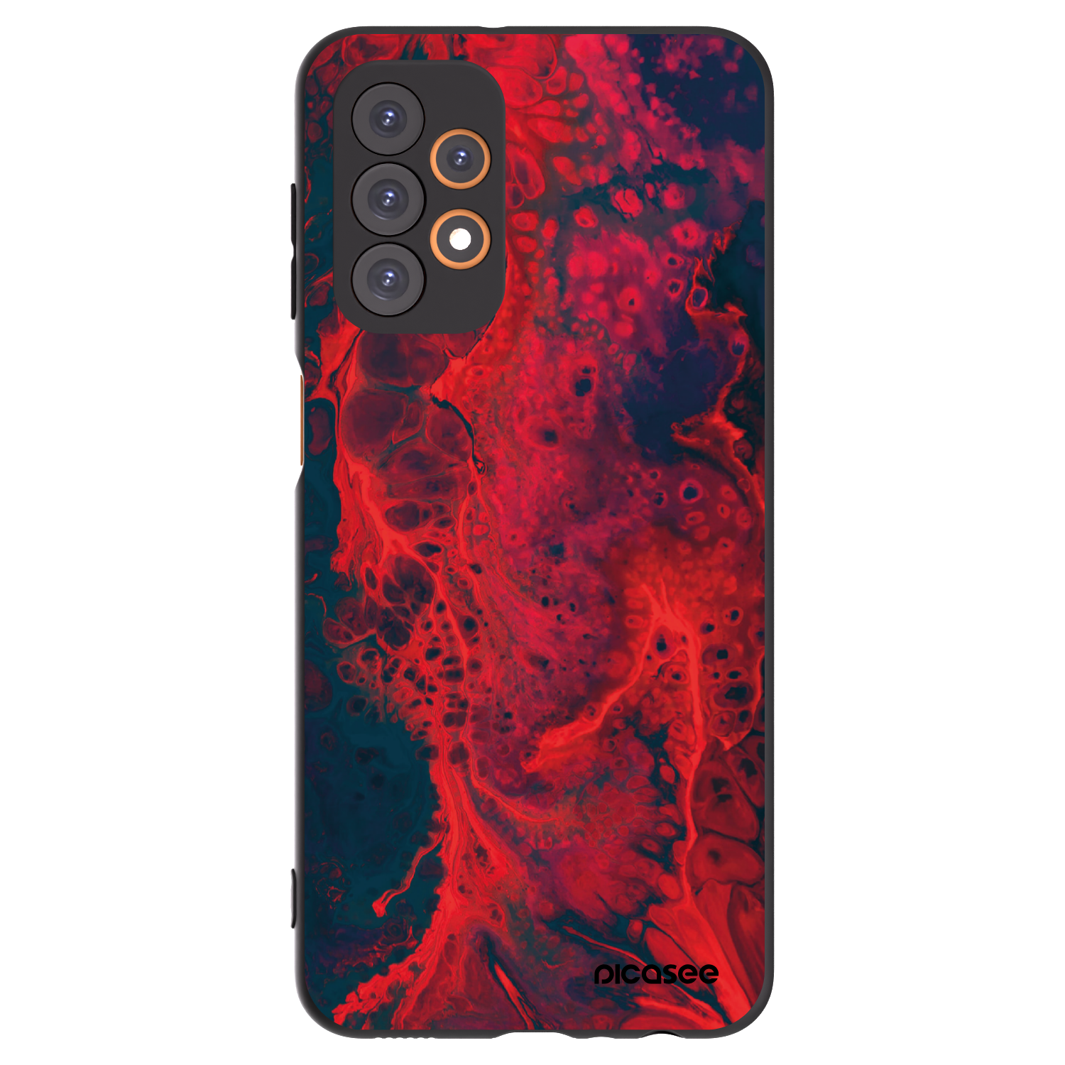 Picasee silikonový černý obal pro Samsung Galaxy A23 A236B 5G - Organic red