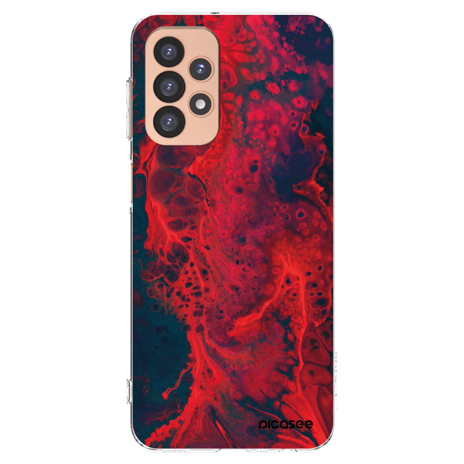 Picasee silikonový průhledný obal pro Samsung Galaxy A23 A236B 5G - Organic red
