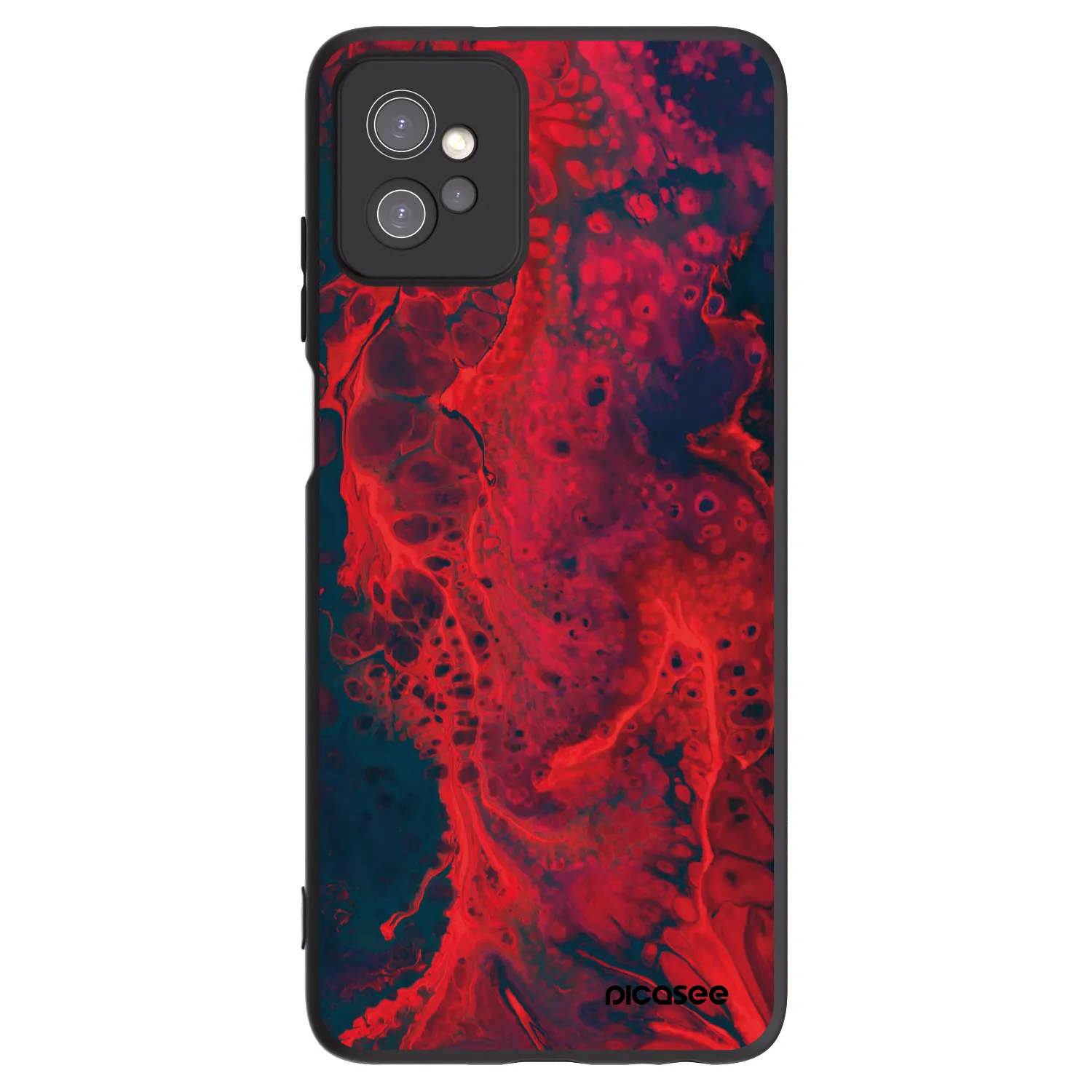 Picasee silikonový černý obal pro Motorola Moto G32 - Organic red