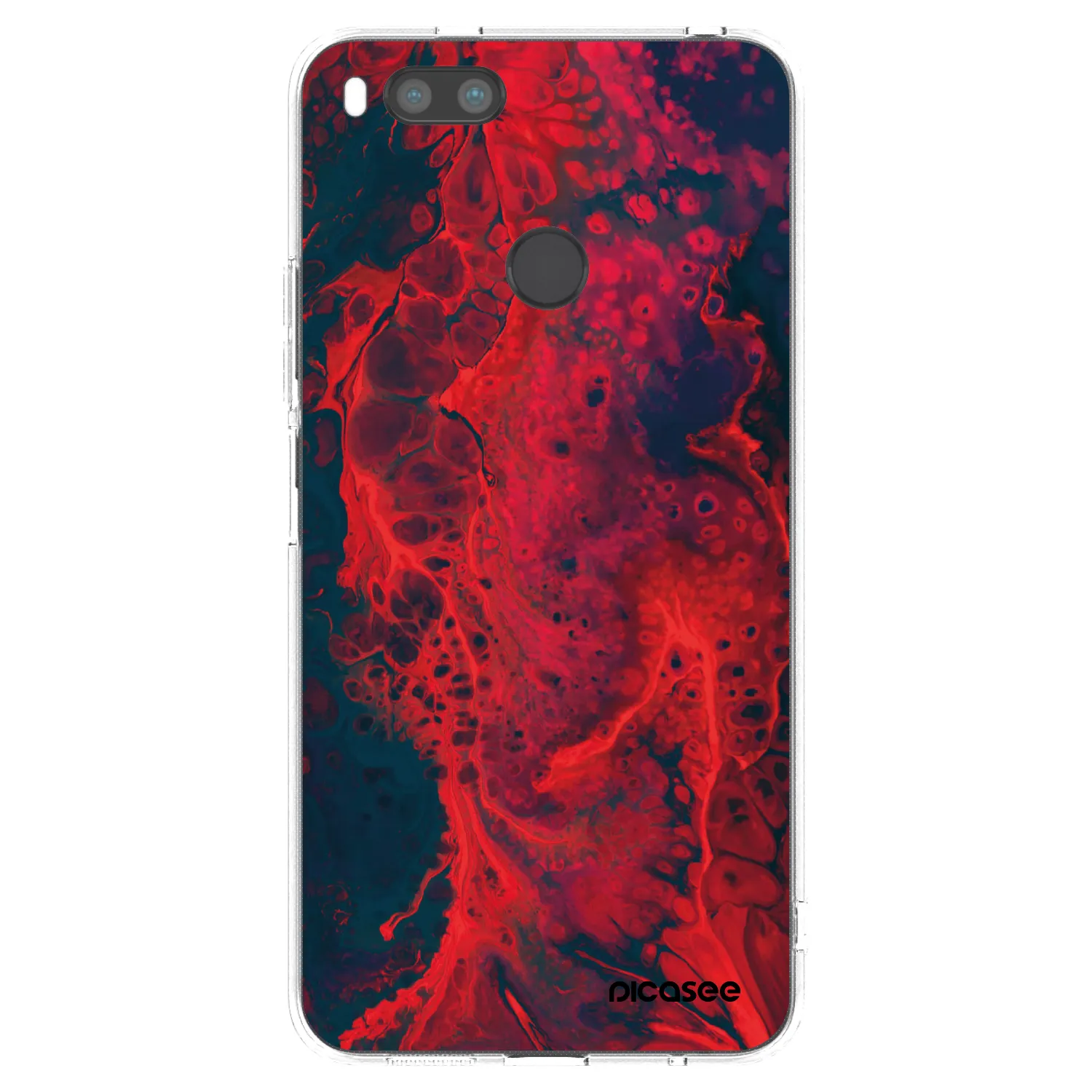 Picasee silikonový průhledný obal pro Xiaomi Redmi A1 - Organic red