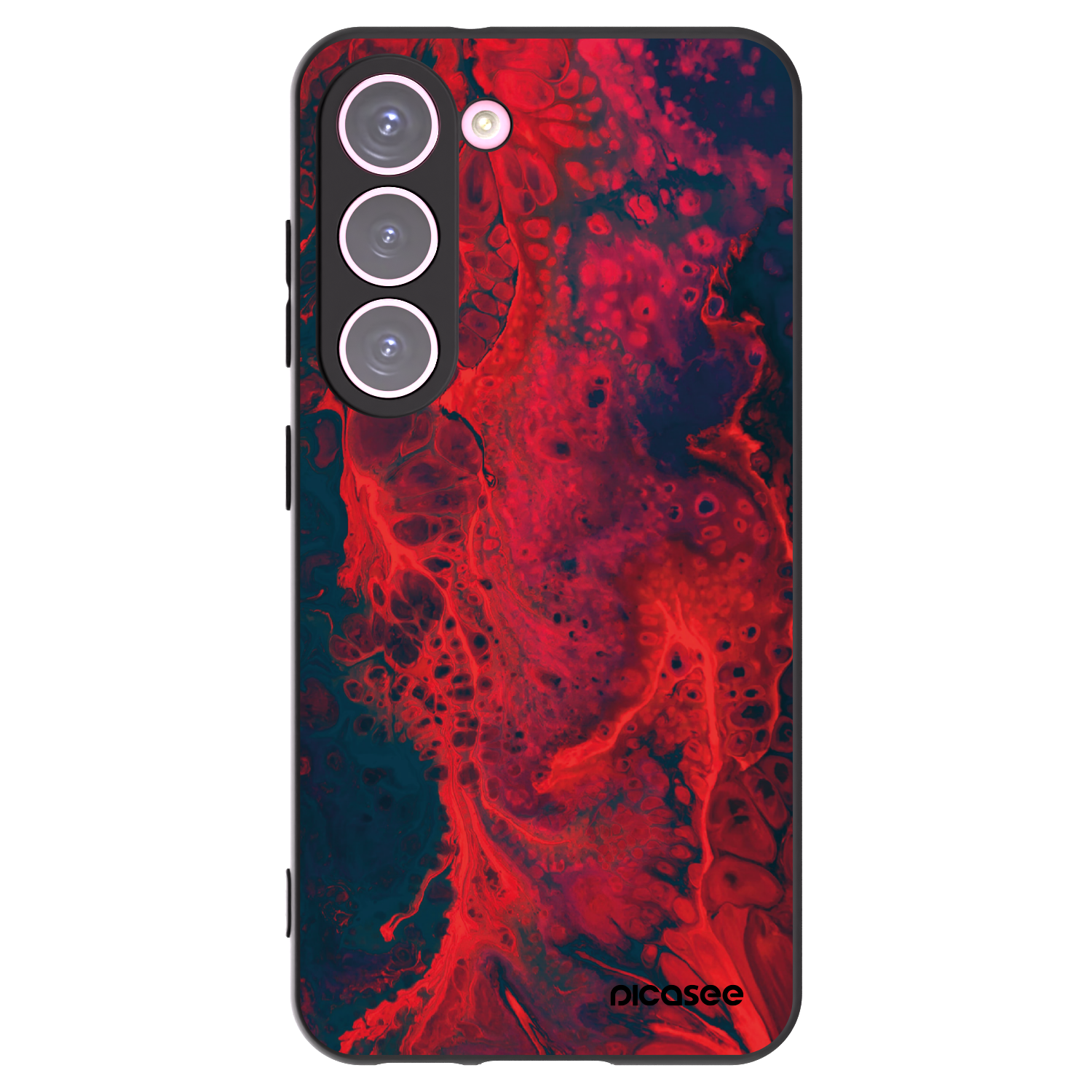 Picasee silikonový černý obal pro Samsung Galaxy S23 5G - Organic red