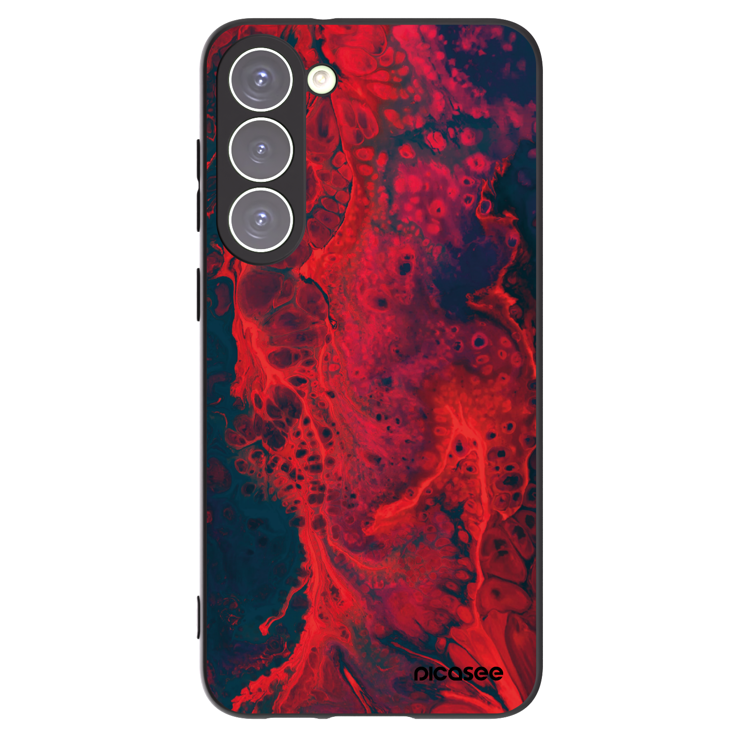 Picasee silikonový černý obal pro Samsung Galaxy S23+ 5G - Organic red