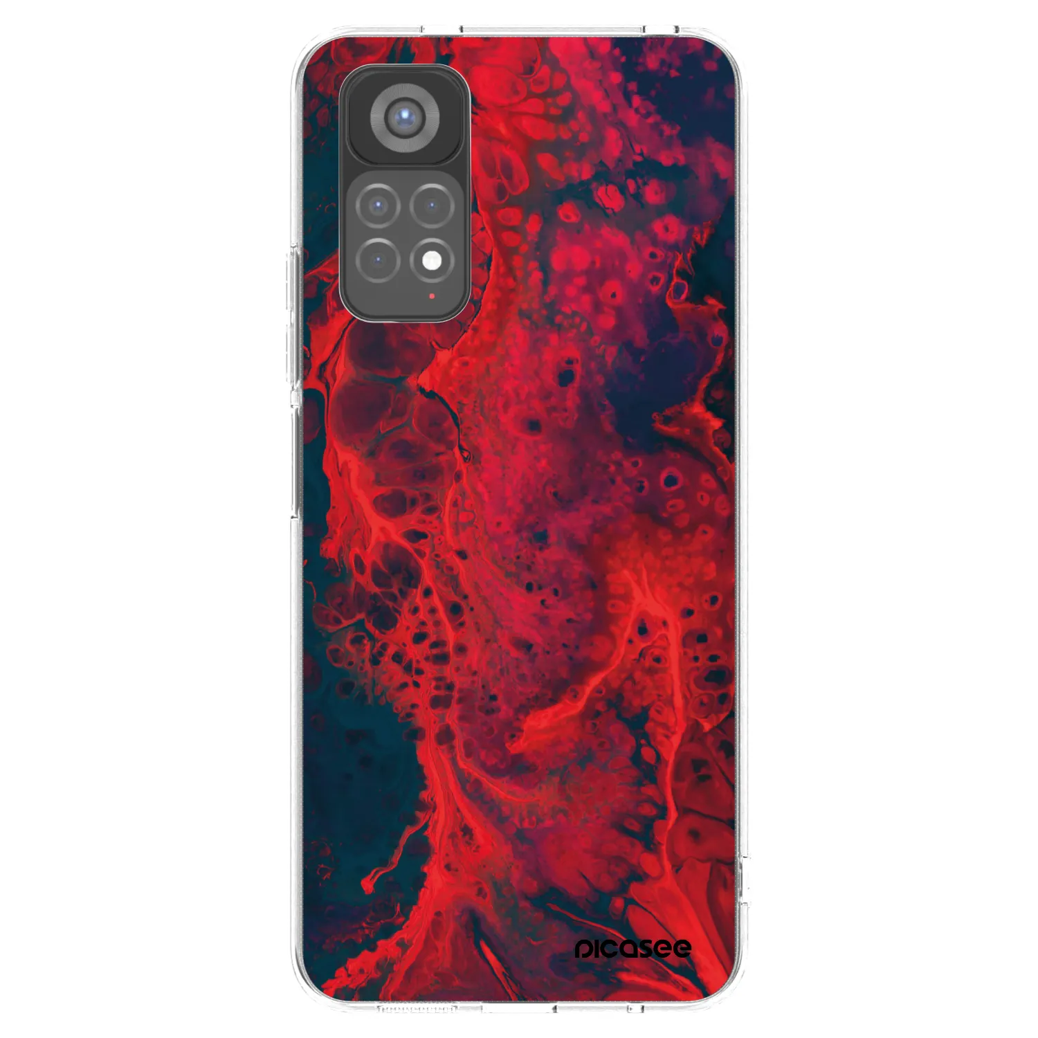 Picasee silikonový průhledný obal pro Xiaomi Redmi Note 11S 5G - Organic red