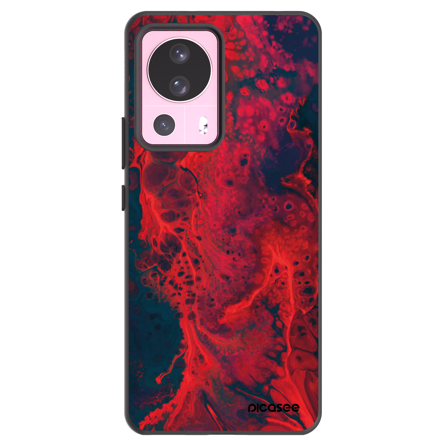 Picasee silikonový černý obal pro Xiaomi 13 Lite - Organic red