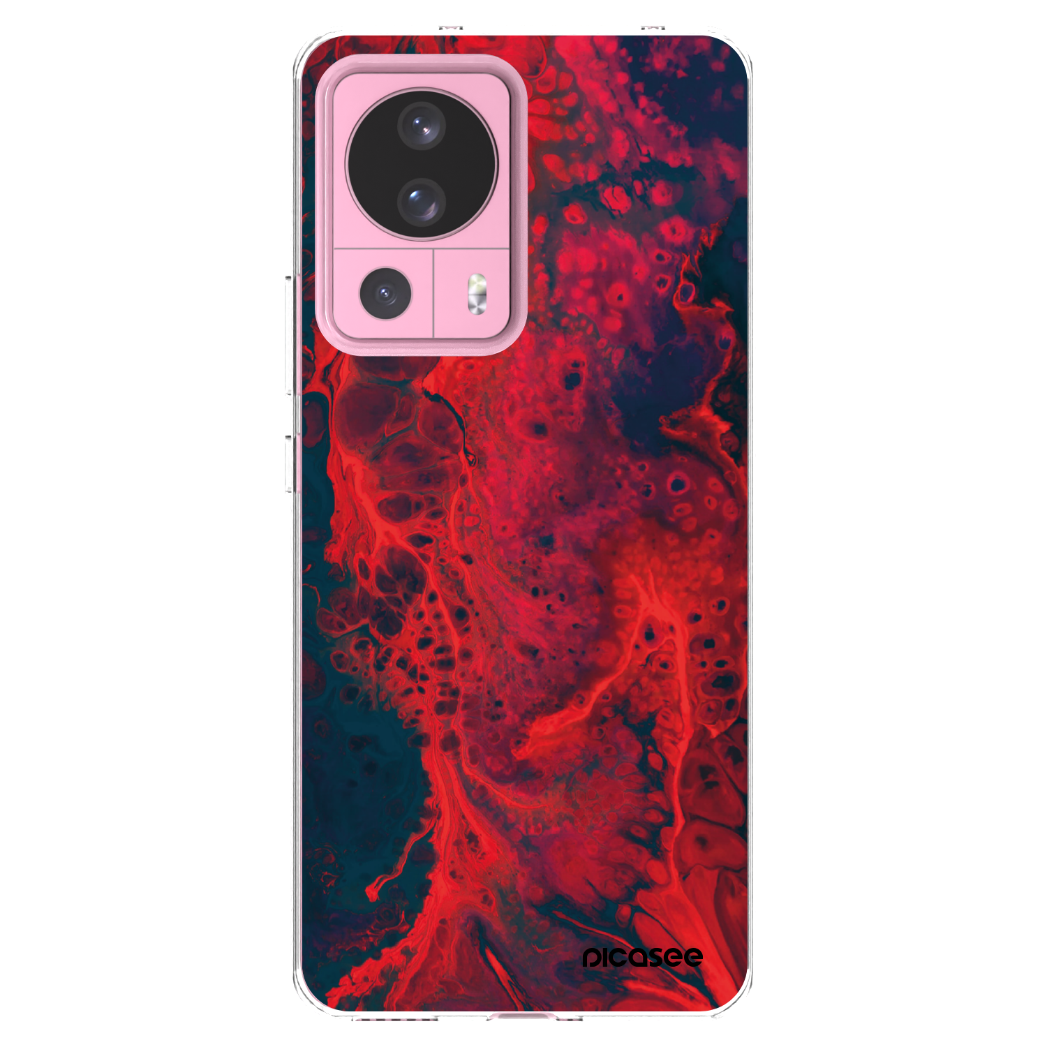 Picasee silikonový průhledný obal pro Xiaomi 13 Lite - Organic red