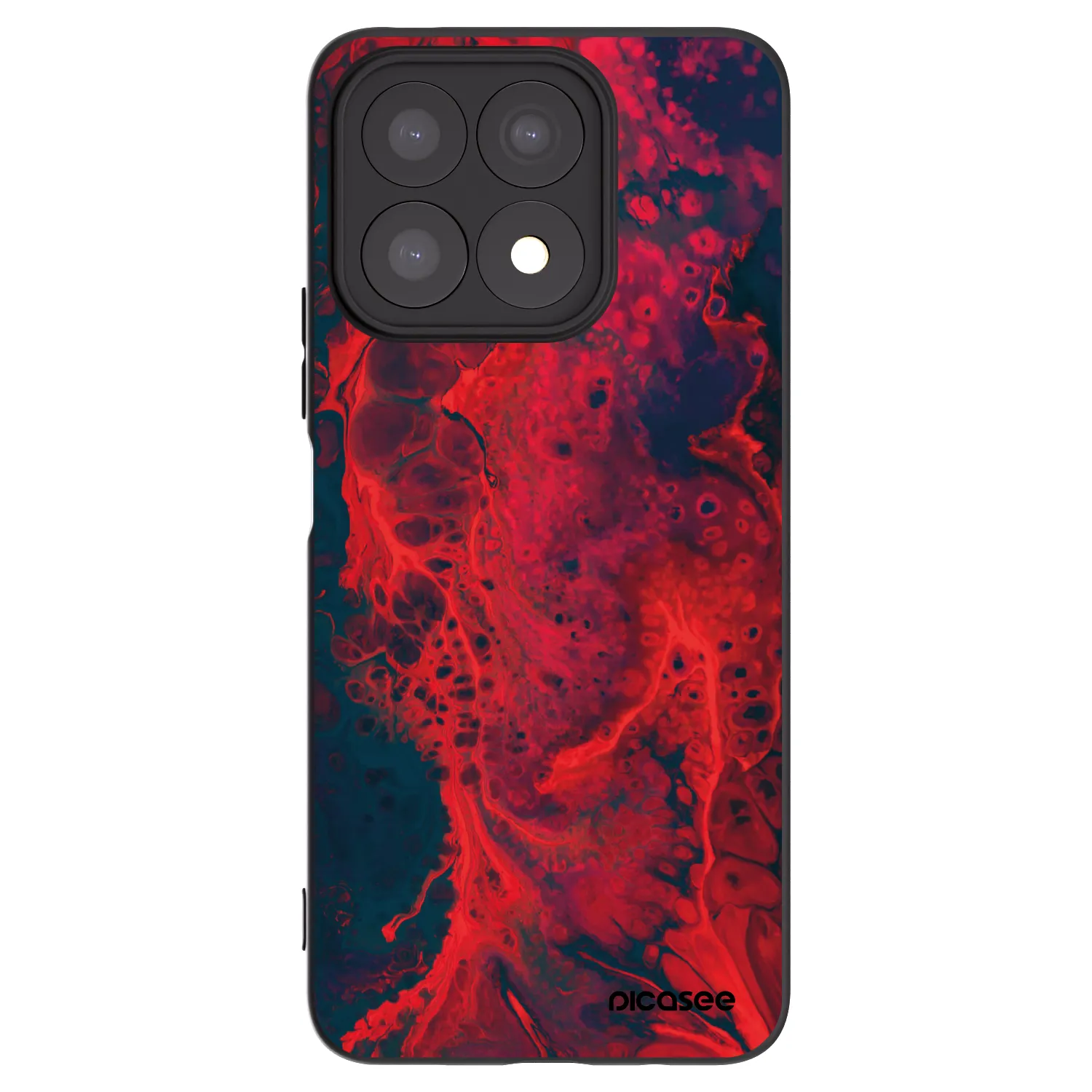 Picasee silikonový černý obal pro Honor X8a - Organic red