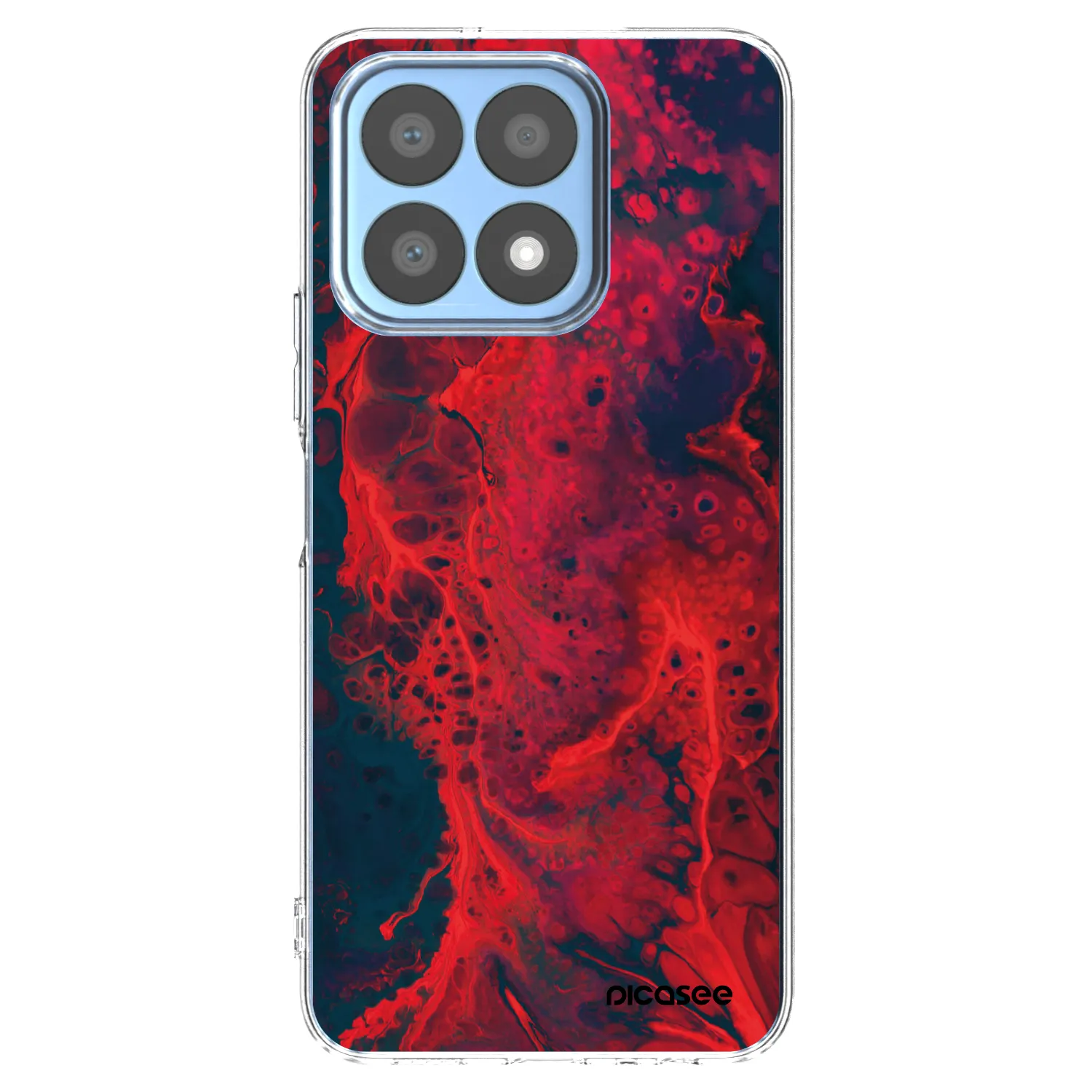 Picasee silikonový průhledný obal pro Honor X8a - Organic red