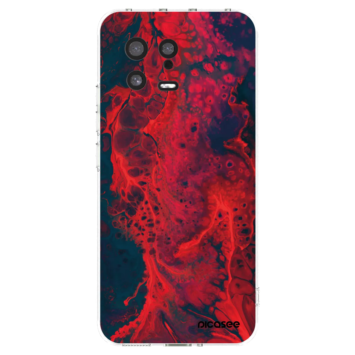 Picasee silikonový průhledný obal pro Xiaomi 13 - Organic red