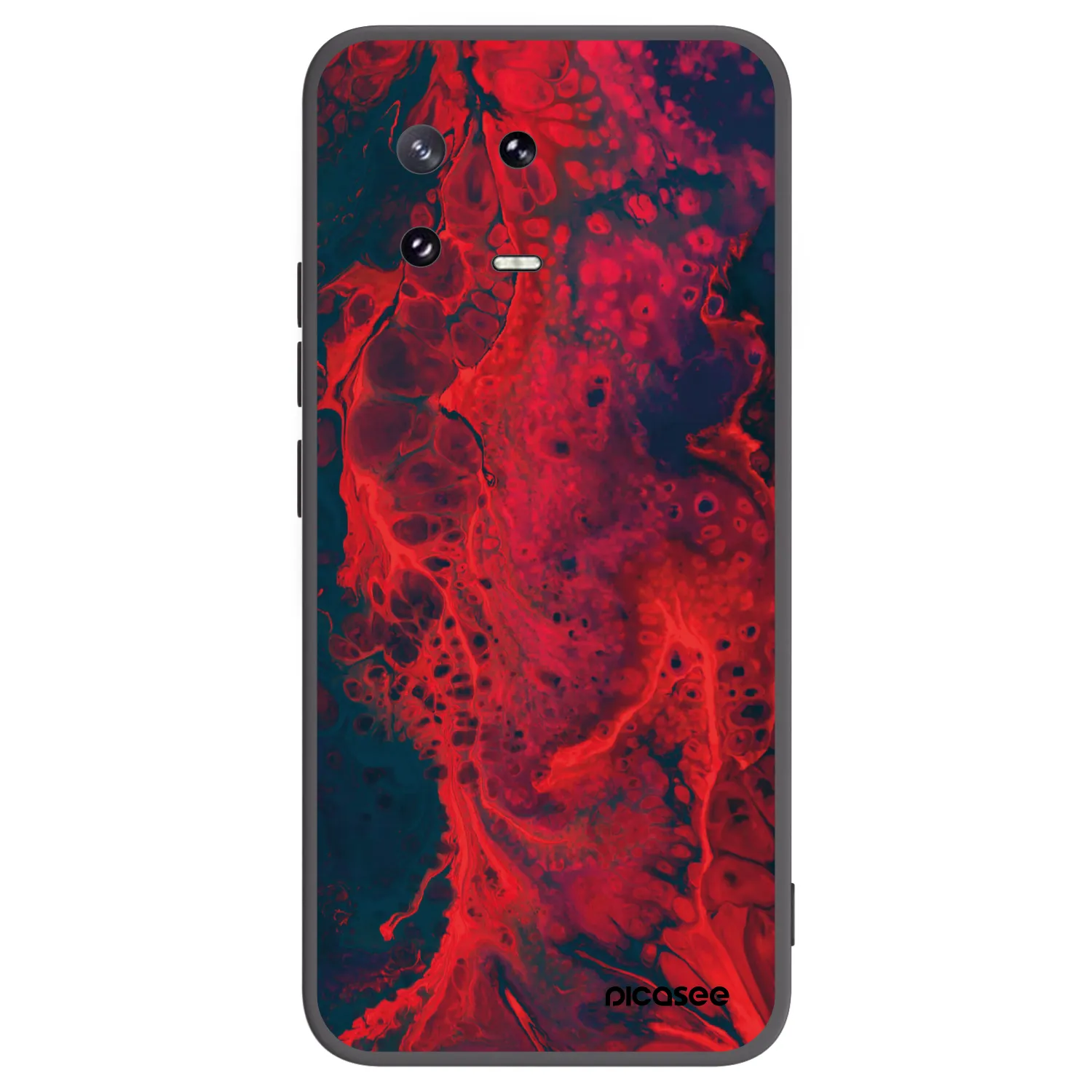 Picasee silikonový černý obal pro Xiaomi 13 Pro - Organic red
