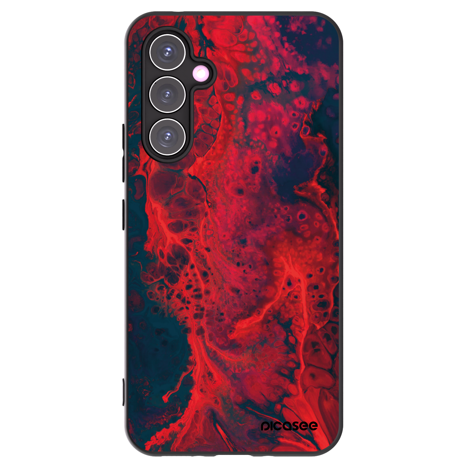 Picasee silikonový černý obal pro Samsung Galaxy A54 5G A546B - Organic red